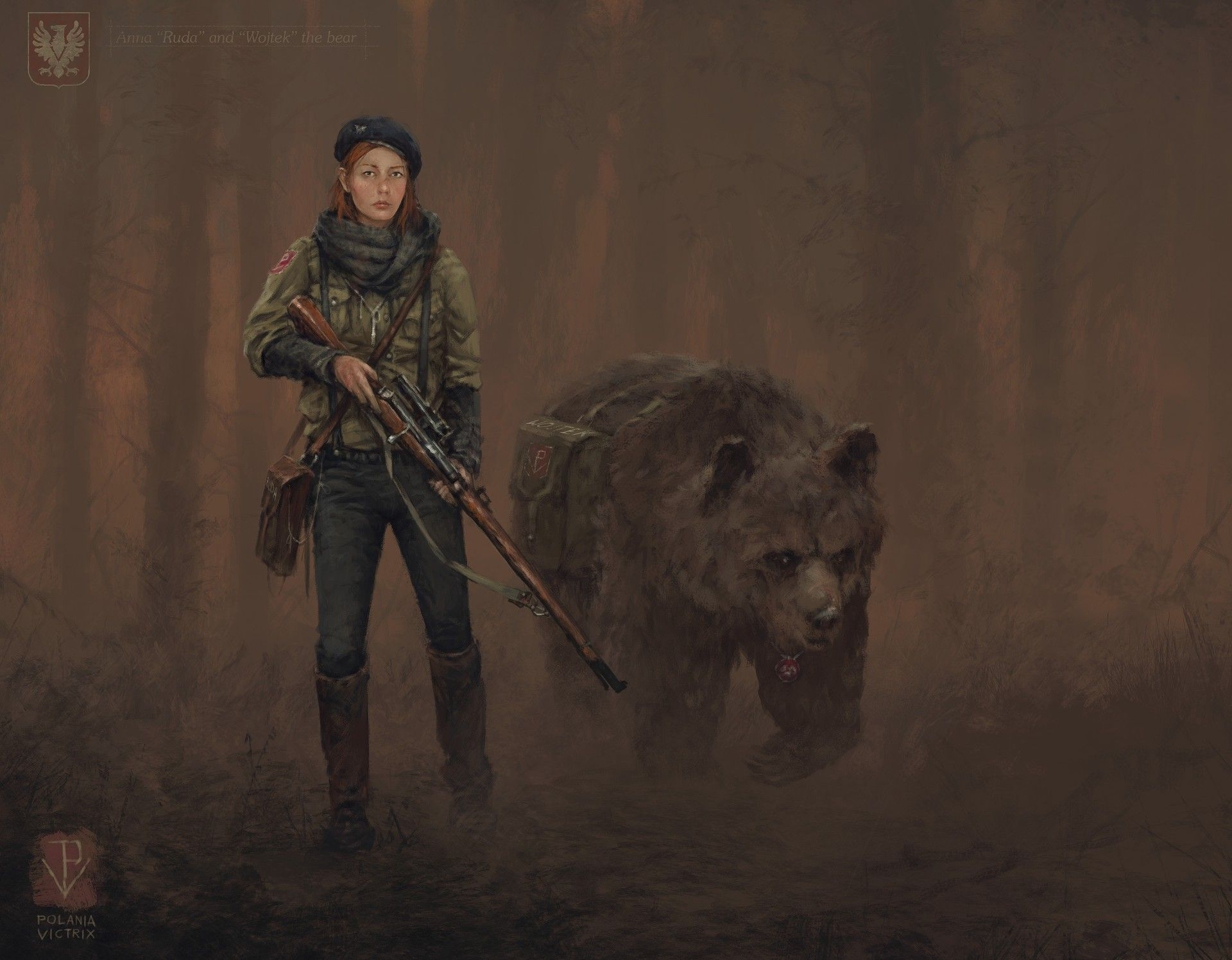 1920x1500 Women Artistic Woman Warrior Girl Sniper Sniper Rifle Bear HD, Desktop