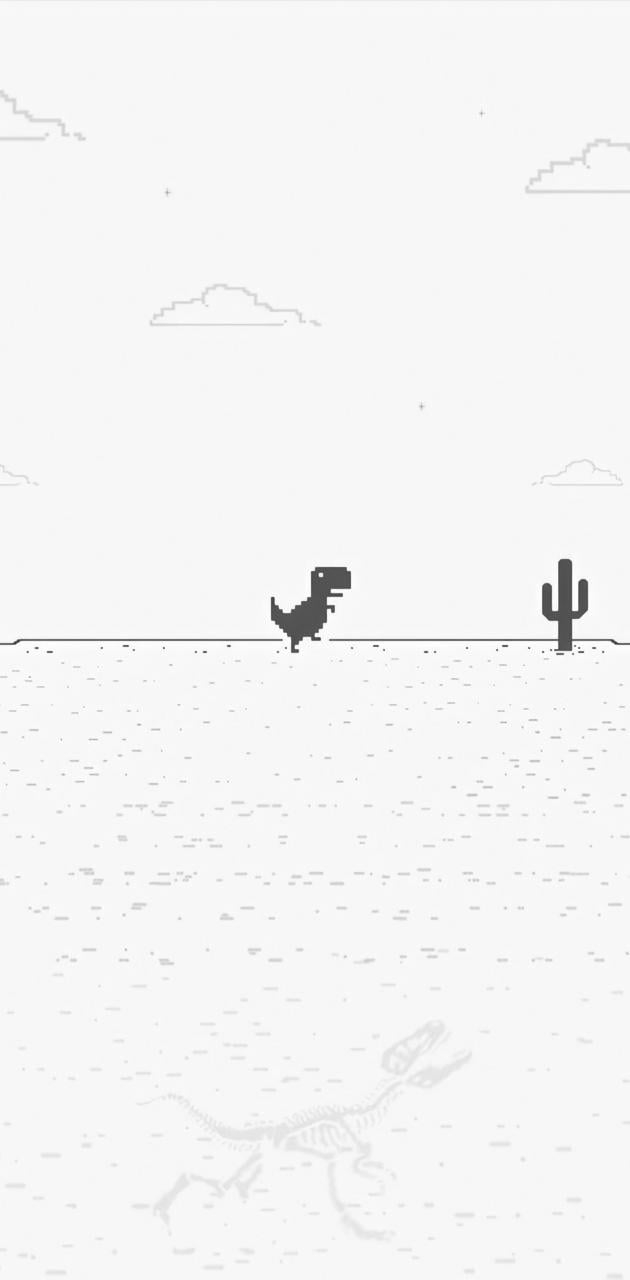 630x1280 Google Dino Game W wallpaper, Phone