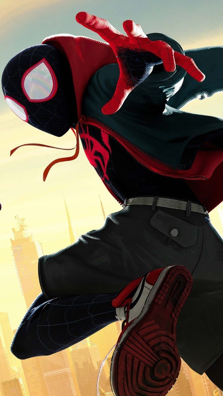 750x1340 Download wallpaper: Spider Man: Into the Spider Verse, Phone