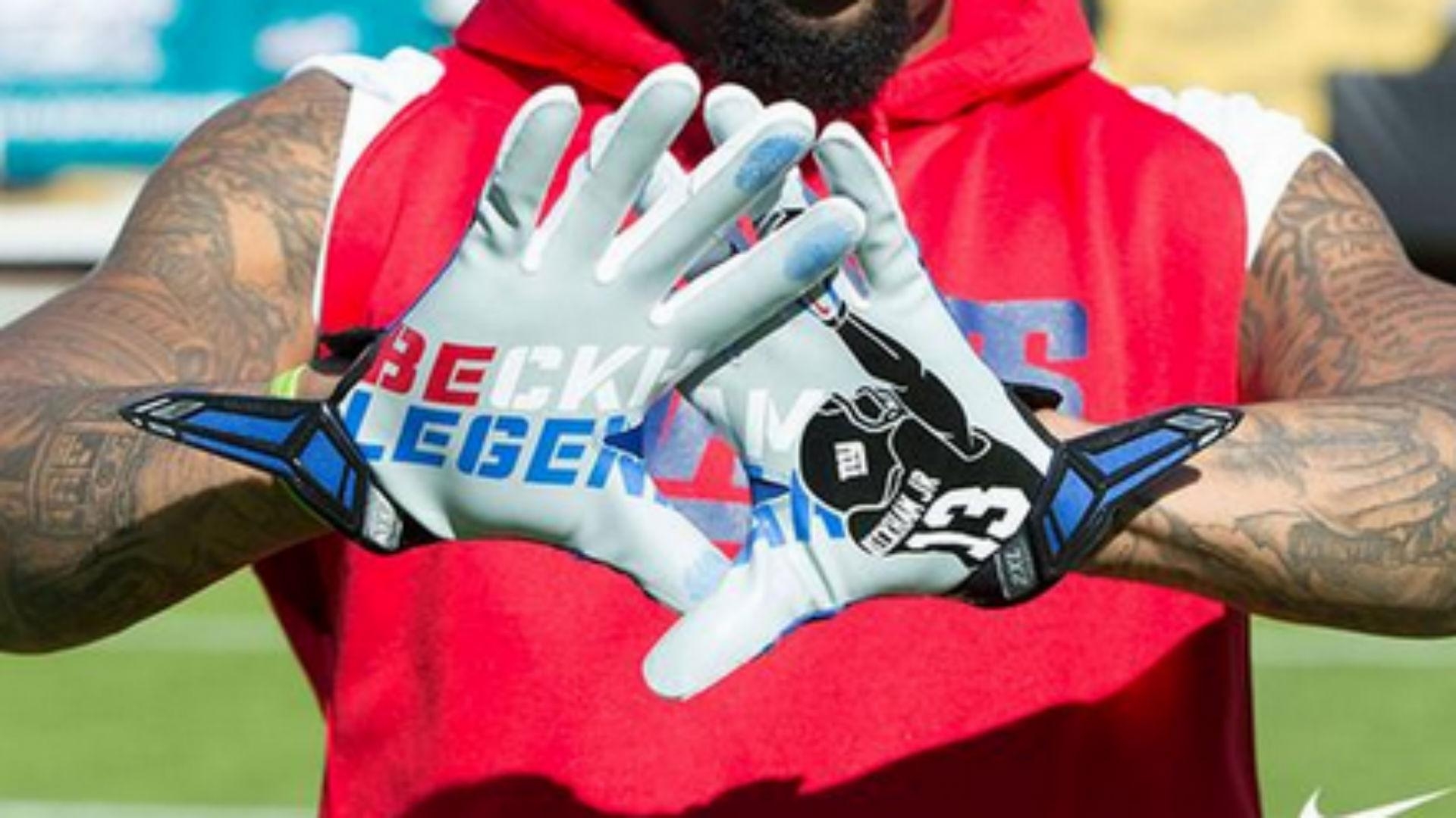 1920x1080 Odell Beckham Jr.'s catch immortalized on his gloves. NFL, Desktop