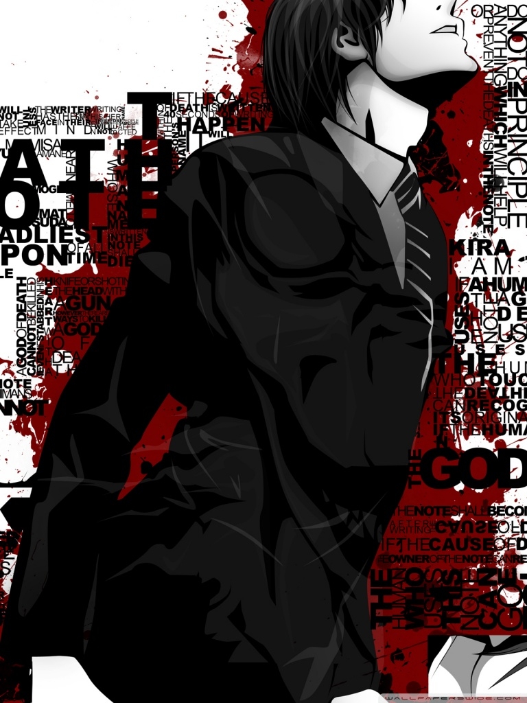 770x1030 Death Note Typography Ultra HD Desktop Background Wallpaper for 4K UHD TV, Tablet, Phone