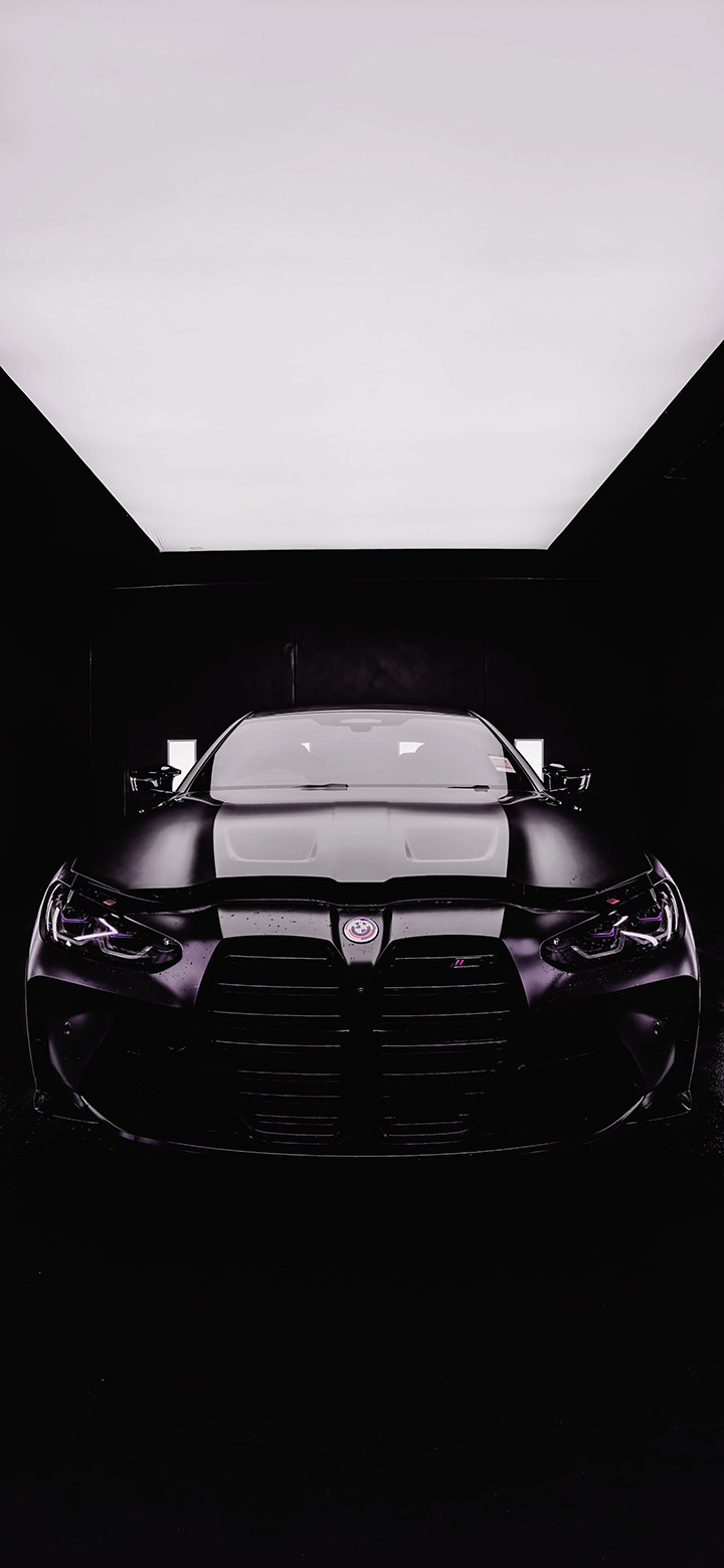 720x1560 Black Bmw In A Dark Room 4K Phone Wallpaper, Phone