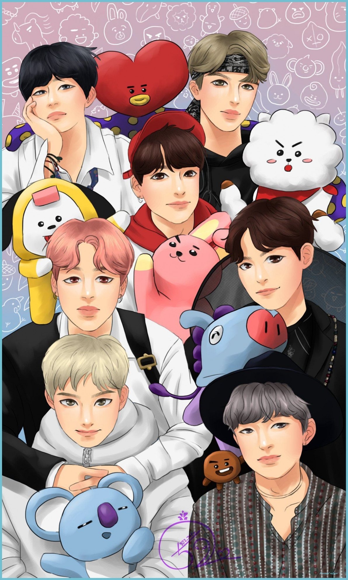 1200x1990 Bts Animated Wallpaper Free Bts Animated Background, Phone