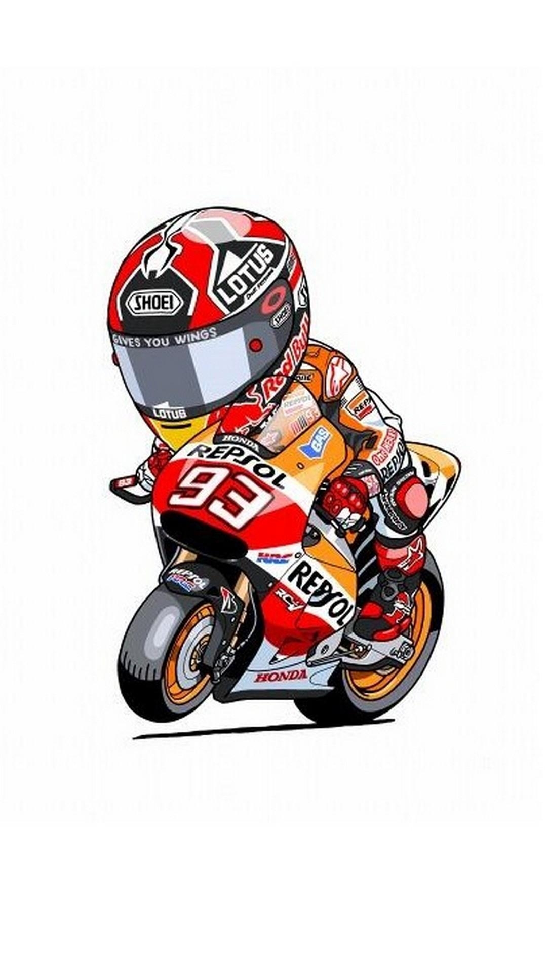 1080x1920 Animated Marc Marquez iPhone Wallpaper 3D iPhone Wallpaper, Phone