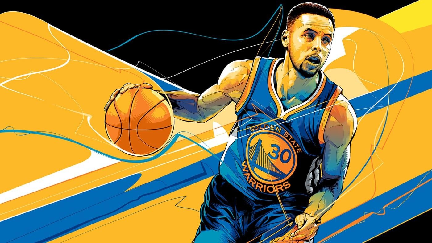 1400x790 Download Free Stephen Curry Cartoon  Wallpaper, Desktop