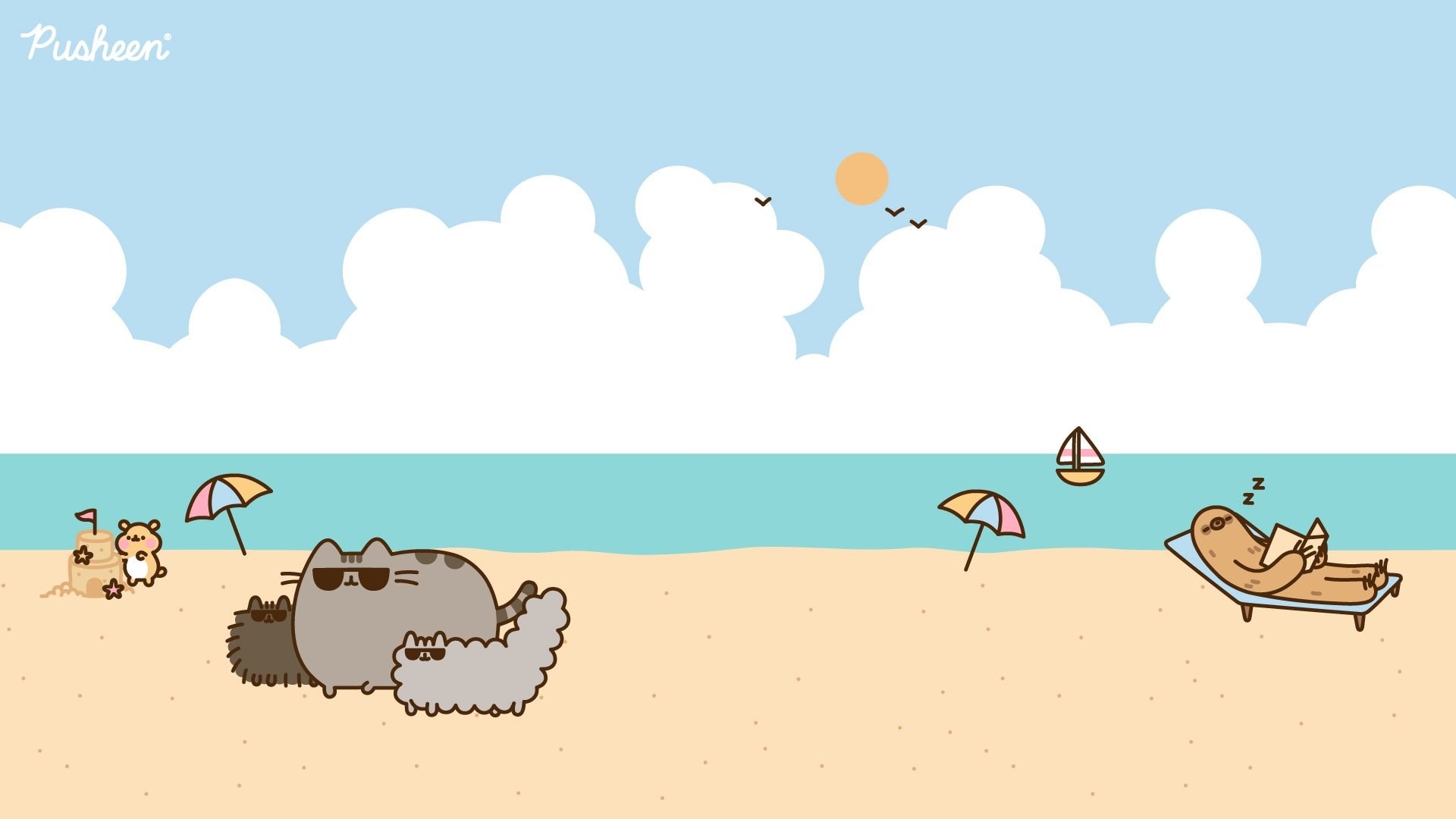 1920x1080 Pusheen, Pusheen Zoom Background, Desktop