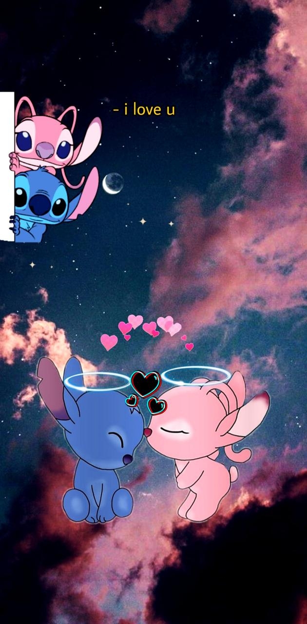 630x1280 Stitch and Angel wallpaper, Phone