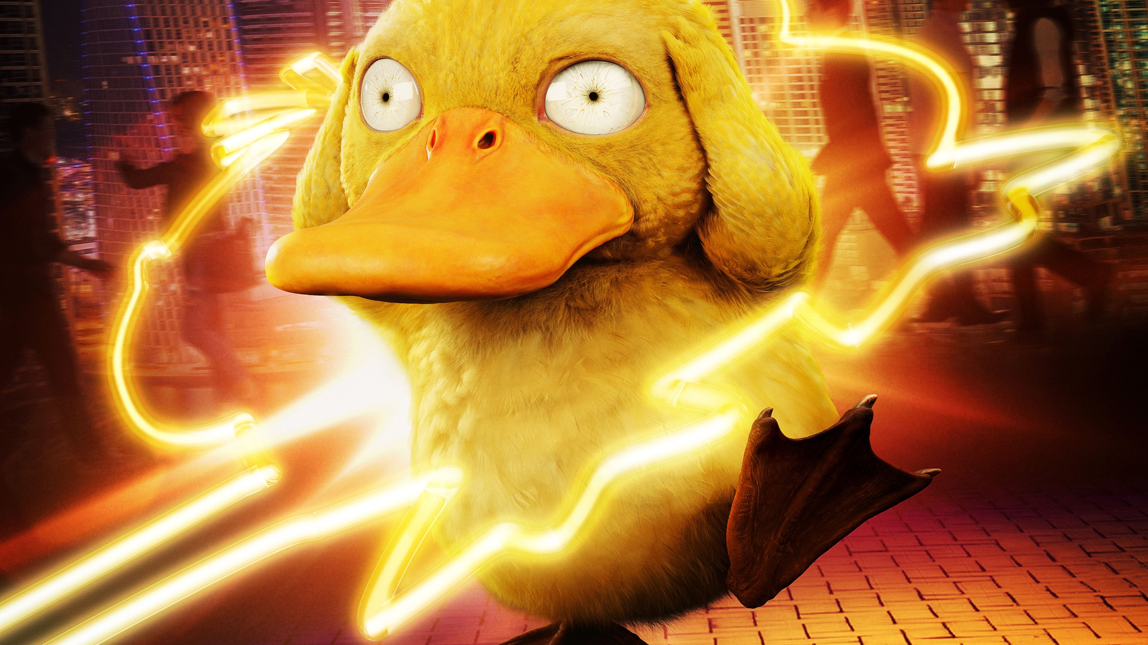 3840x2160 Wallpaper 4k Detective Pikachu Koda Duck 4k Wallpaper, Desktop