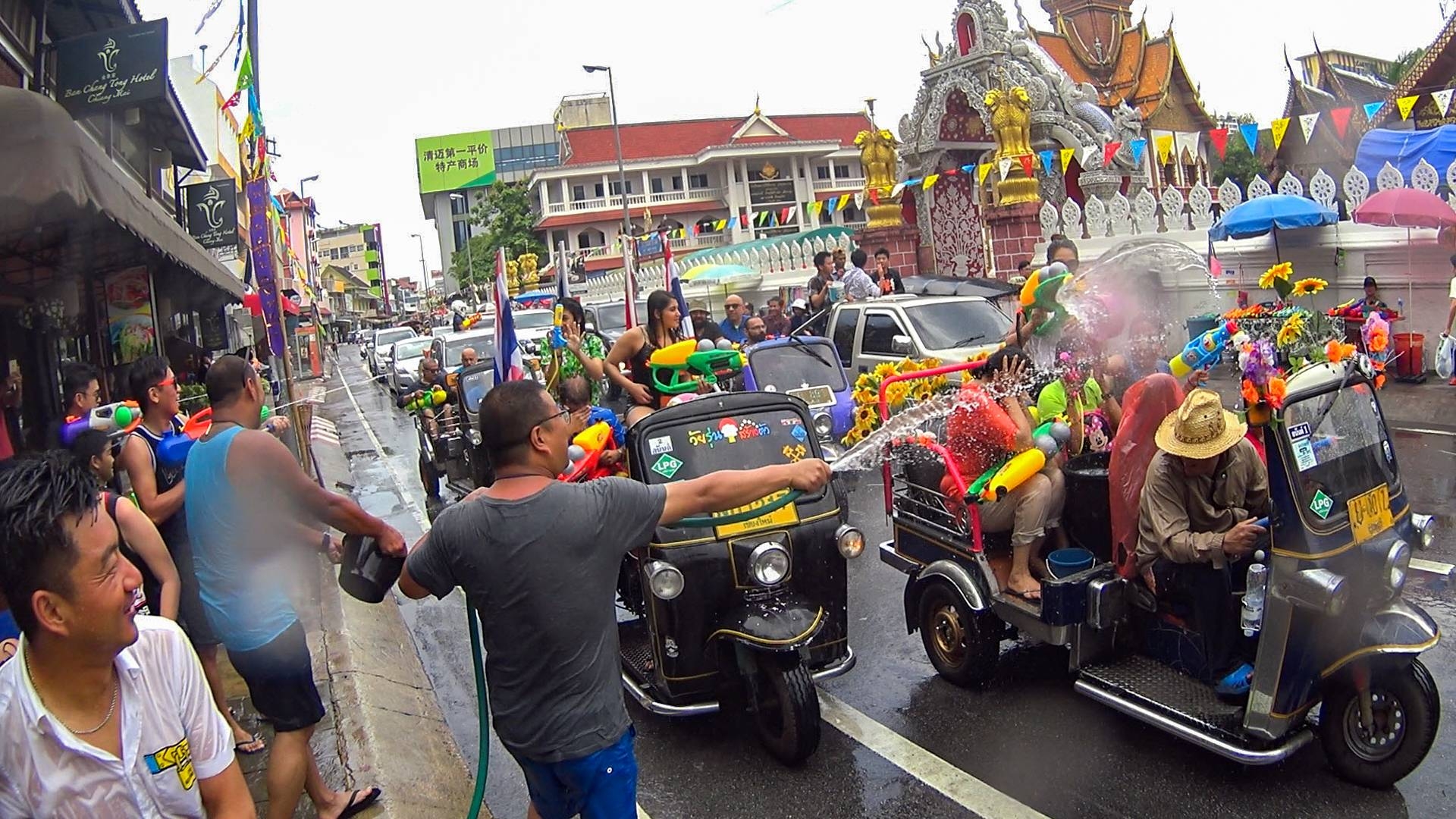 1920x1080 What nobody tells you about Songkran in Chiang Mai Huge Water Fight, Desktop