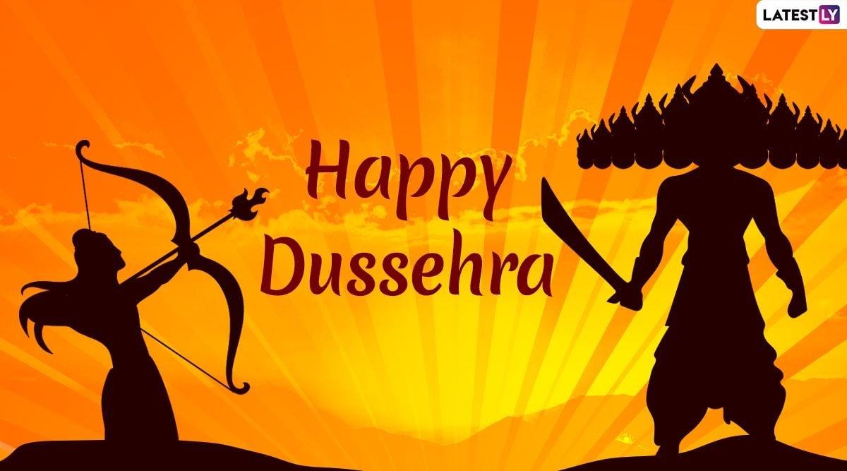 1200x670 Happy Dussehra 2019 Image & Ravan Dahan HD Wallpaper For Free Download Online: Wish on Vijayadashami With Beautiful WhatsApp Stickers and GIF Image Greetings, Desktop