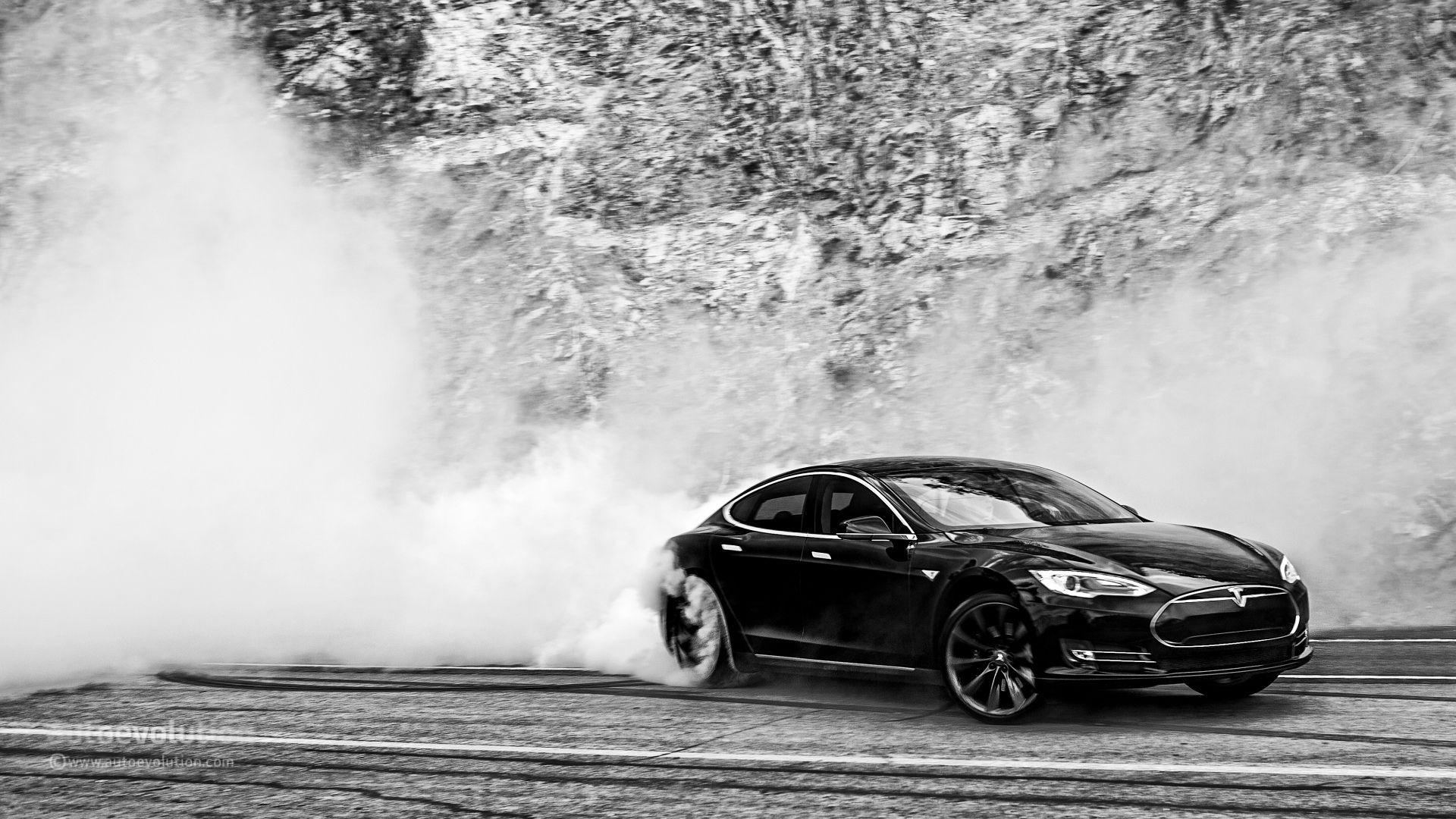 1920x1080 Tesla Model S Doing Monster Burnouts: HD Wallpaper, Desktop