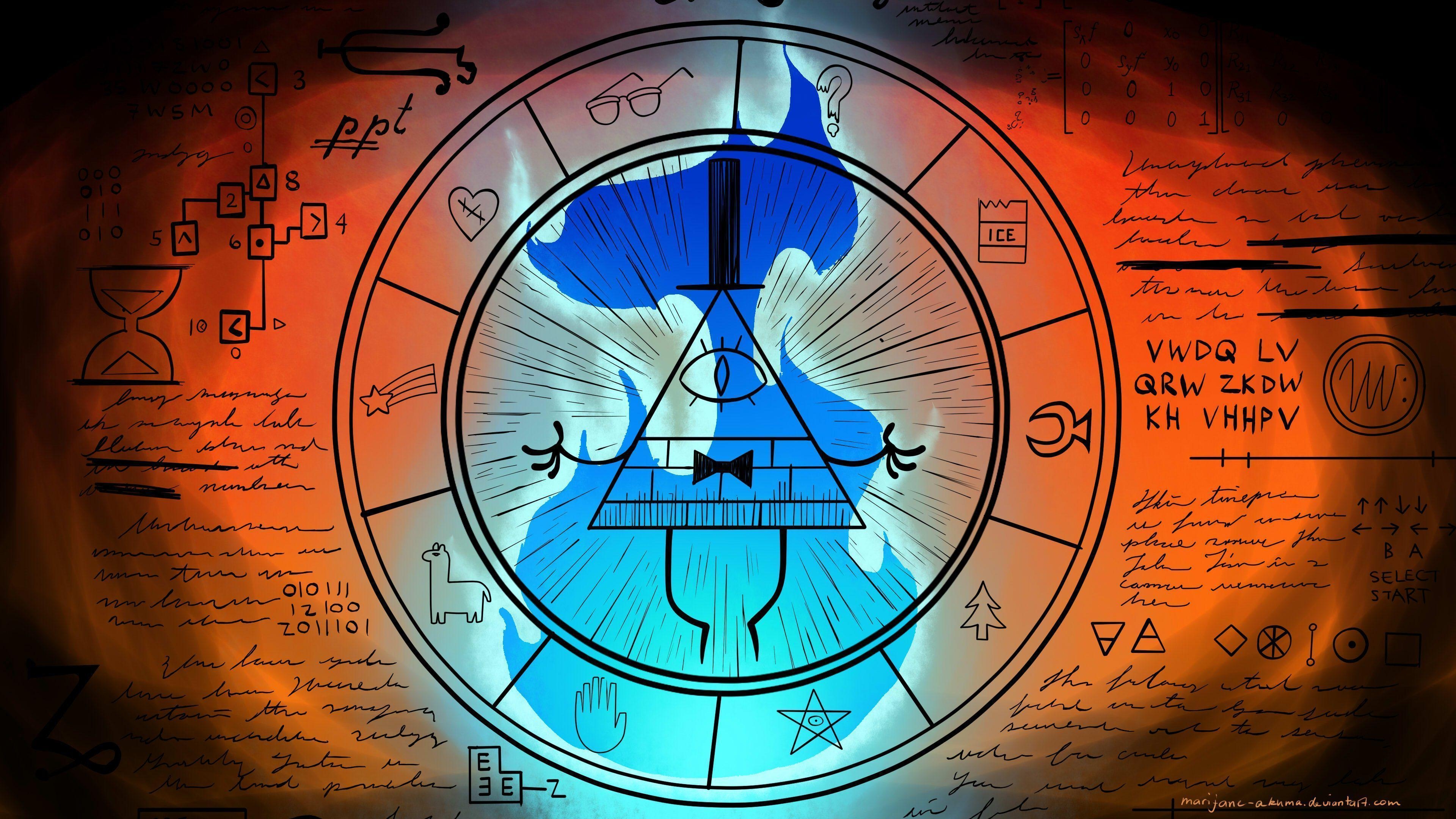 3840x2160 Bill Cipher Wheel Wallpaper, Desktop