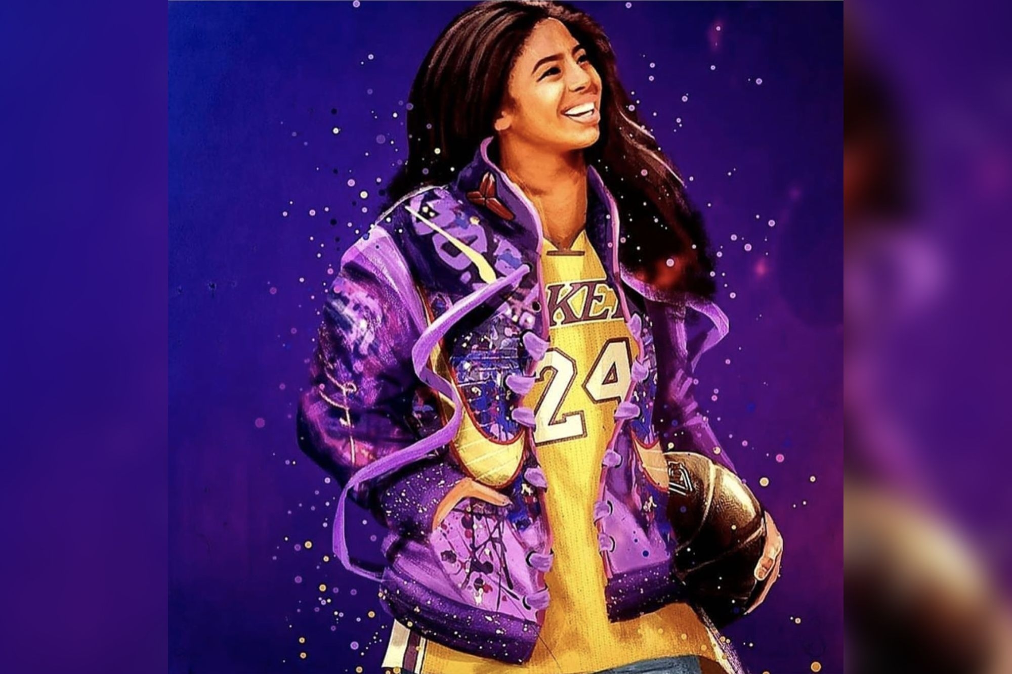 2000x1340 Kobe Bryant's widow, Vanessa, posts fan art of daughter Gianna that 'warmed' her heart, Desktop