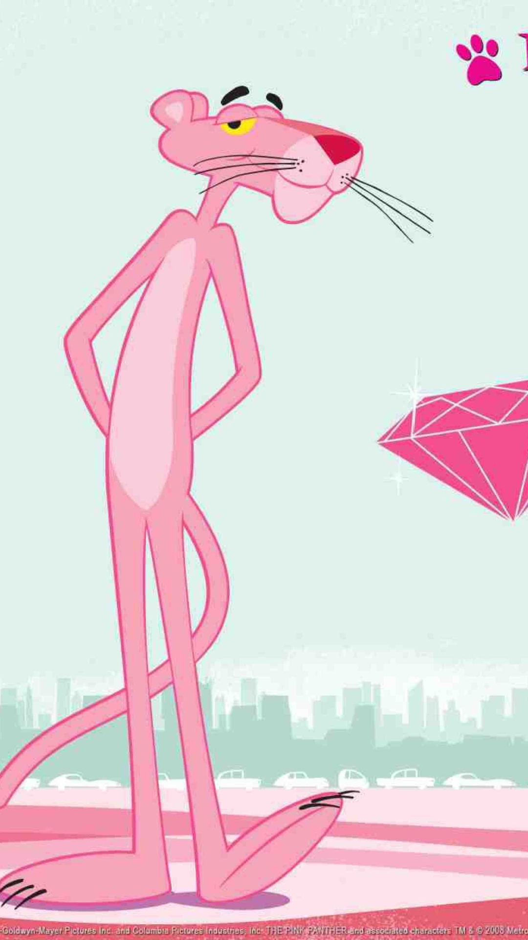 1080x1920 Pink Panther Wallpaper for iPhone 7 Plus, Phone