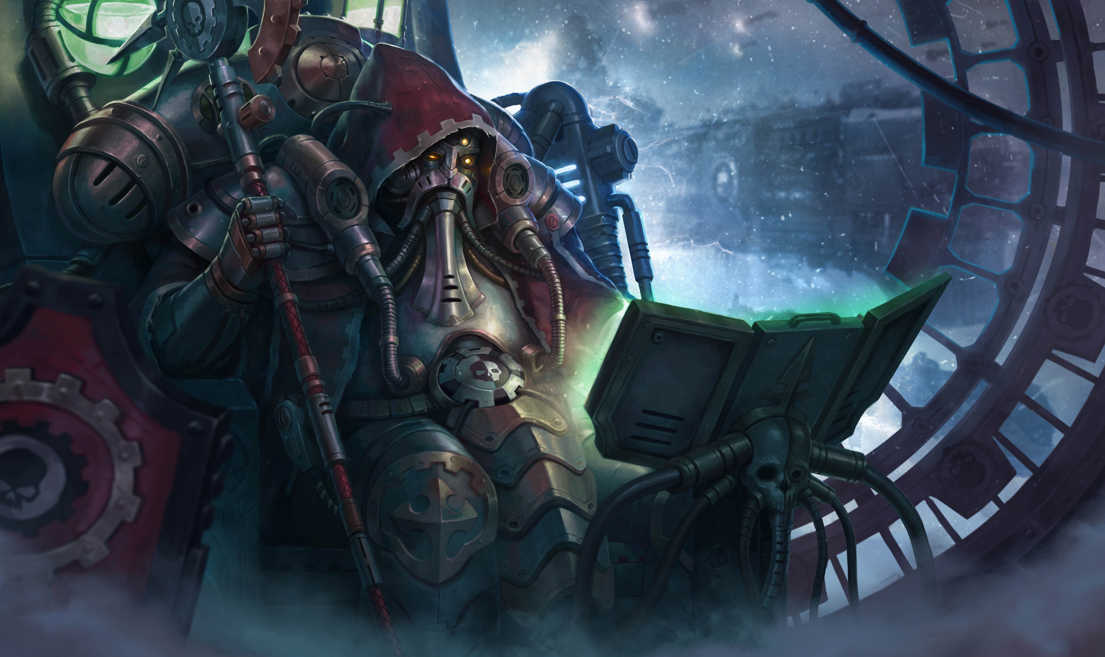 3840x2290 Mechanicus Fleetmaster 4k Ultra HD Wallpaper, Desktop