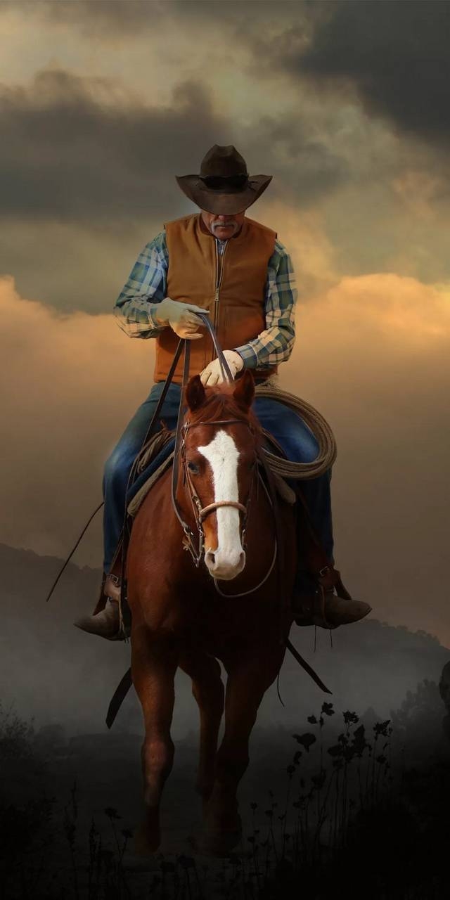 640x1280 Western Cowboy Wallpaper, Phone