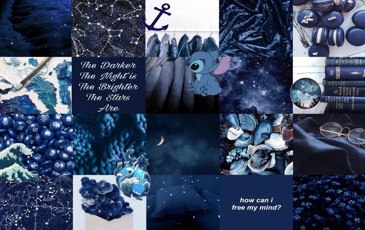 1280x810 blue collage Tumblr posts, Desktop