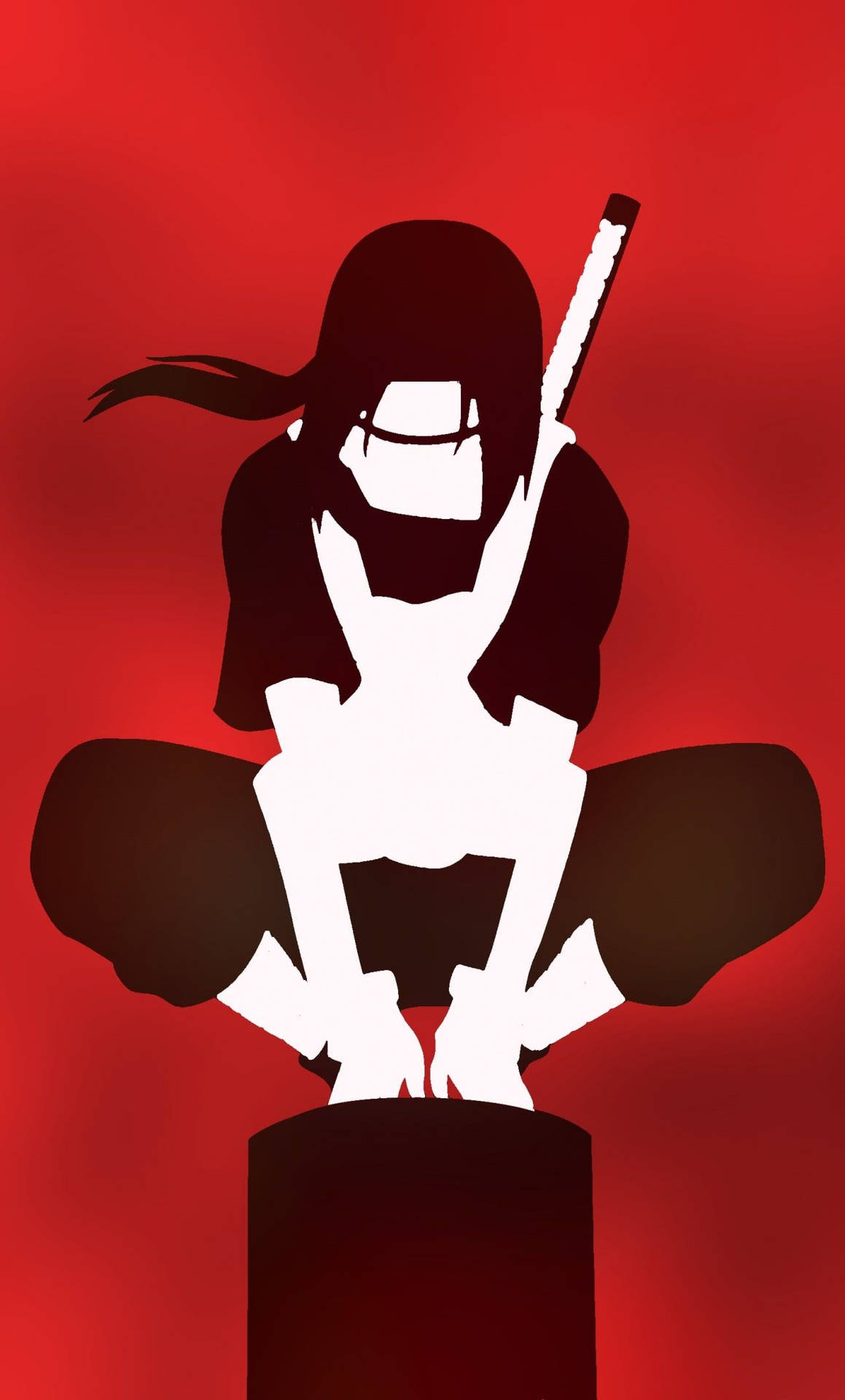 1160x1920 Download Itachi Phone On Blurry Red Wallpaper, Phone