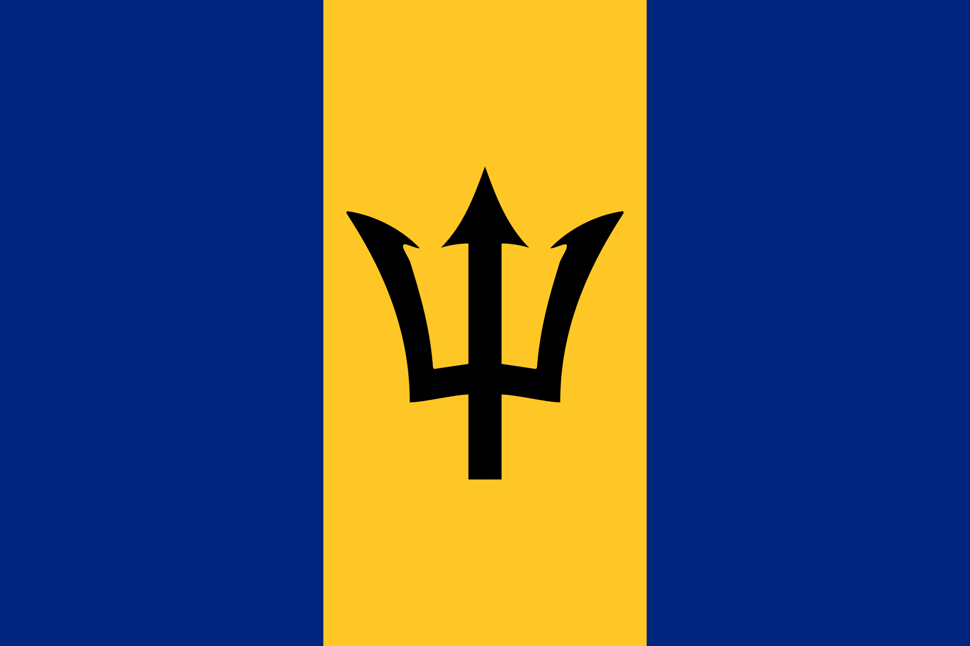 2000x1340 Flag of Barbados, Desktop