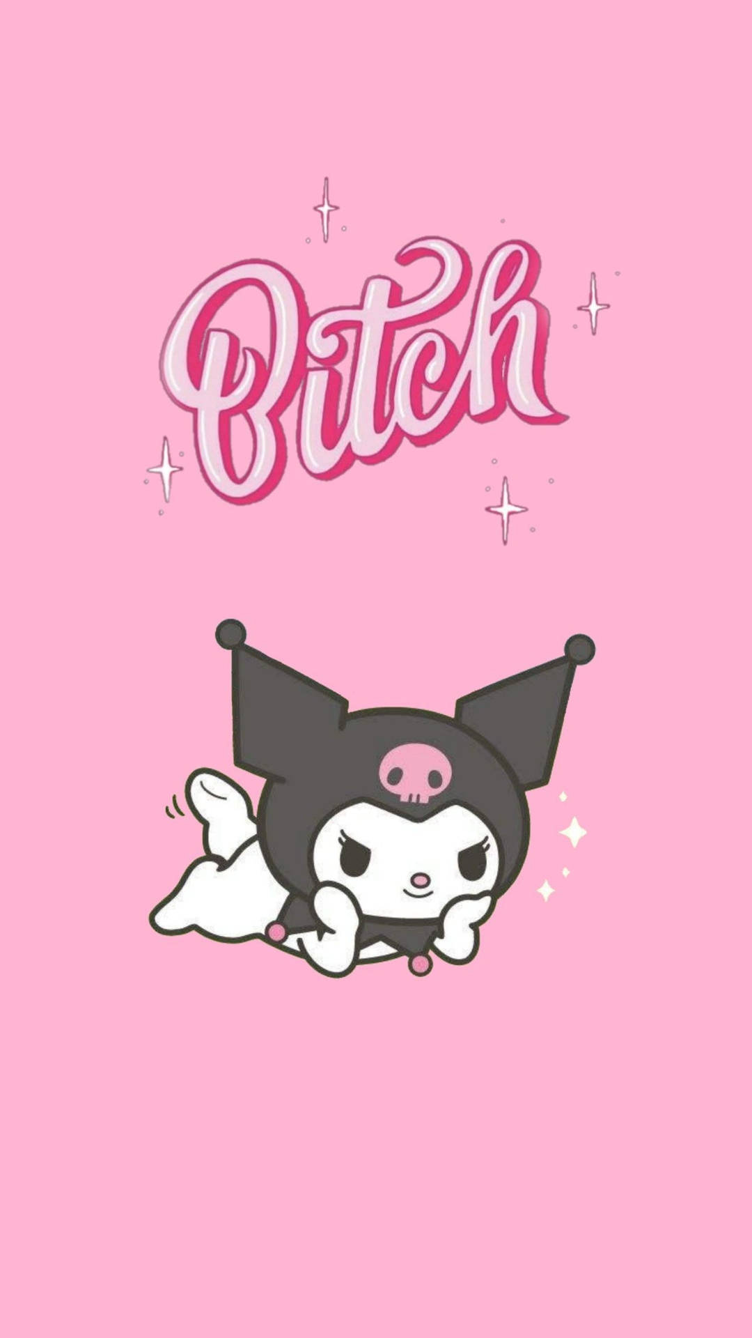 1080x1920 Sanrio Kuromi Pink Bitch Wallpaper, Phone