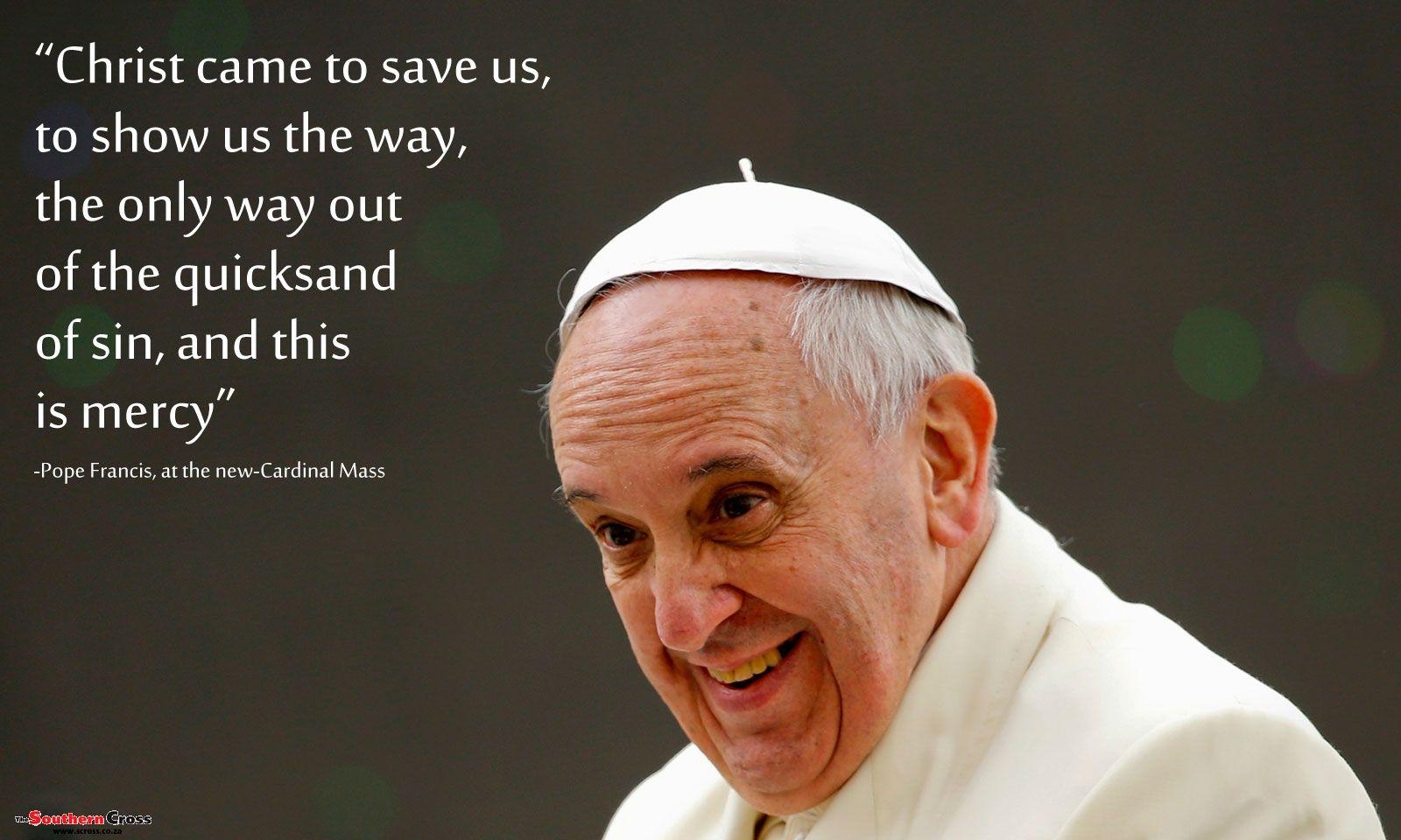 1600x960 Pope Francis 'Christ Saves' Wallpaper, Desktop