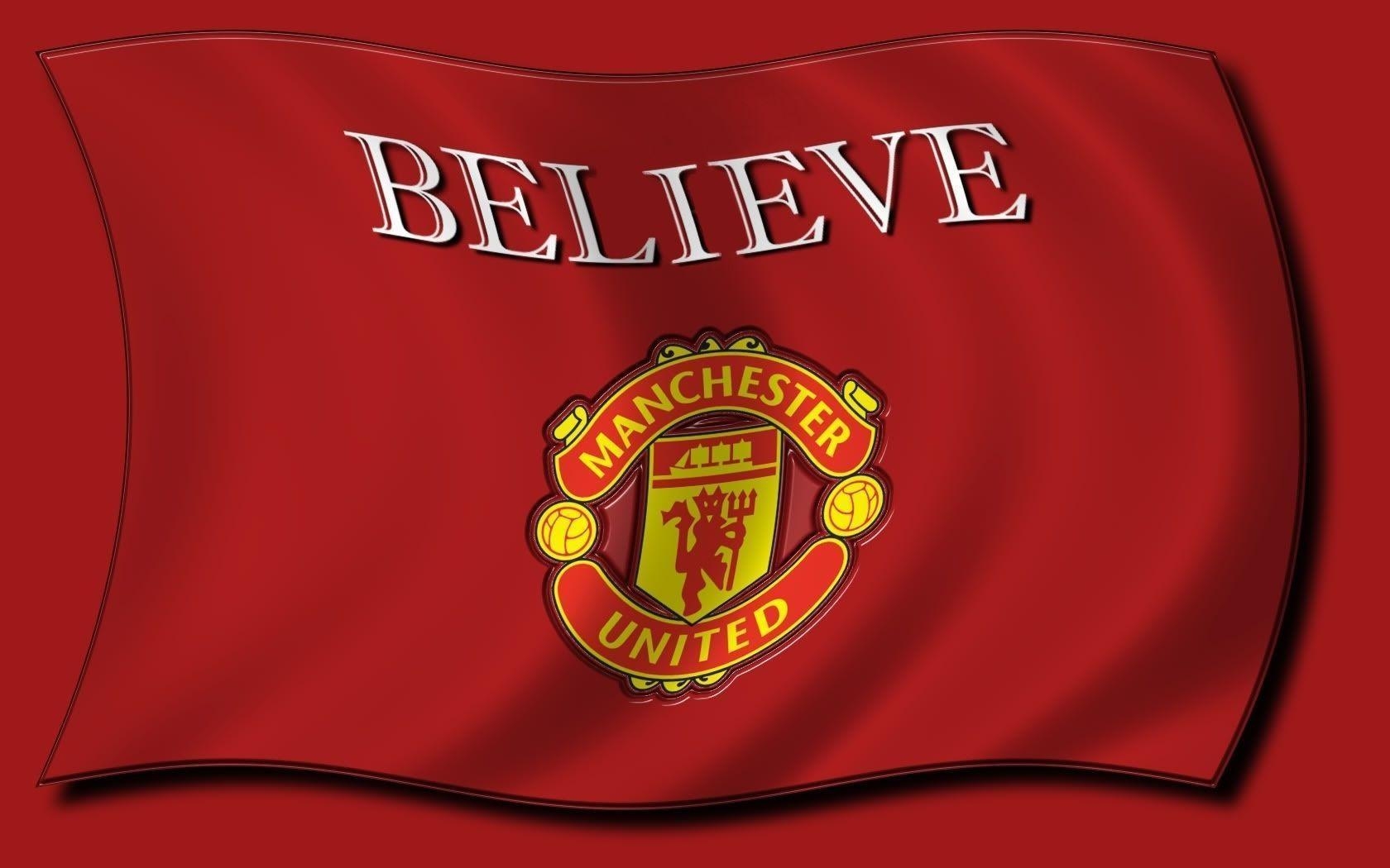 1680x1050 Red Background Manchester United Logo Wallpape Wallpaper, Desktop