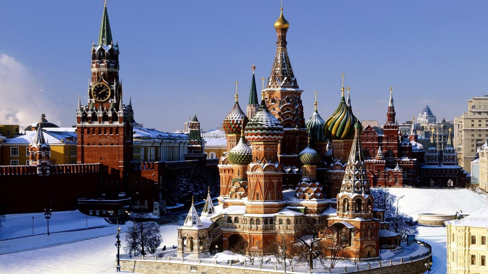 1920x1080 Download wallpaper  moscow, kremlin, red square, russia, Desktop