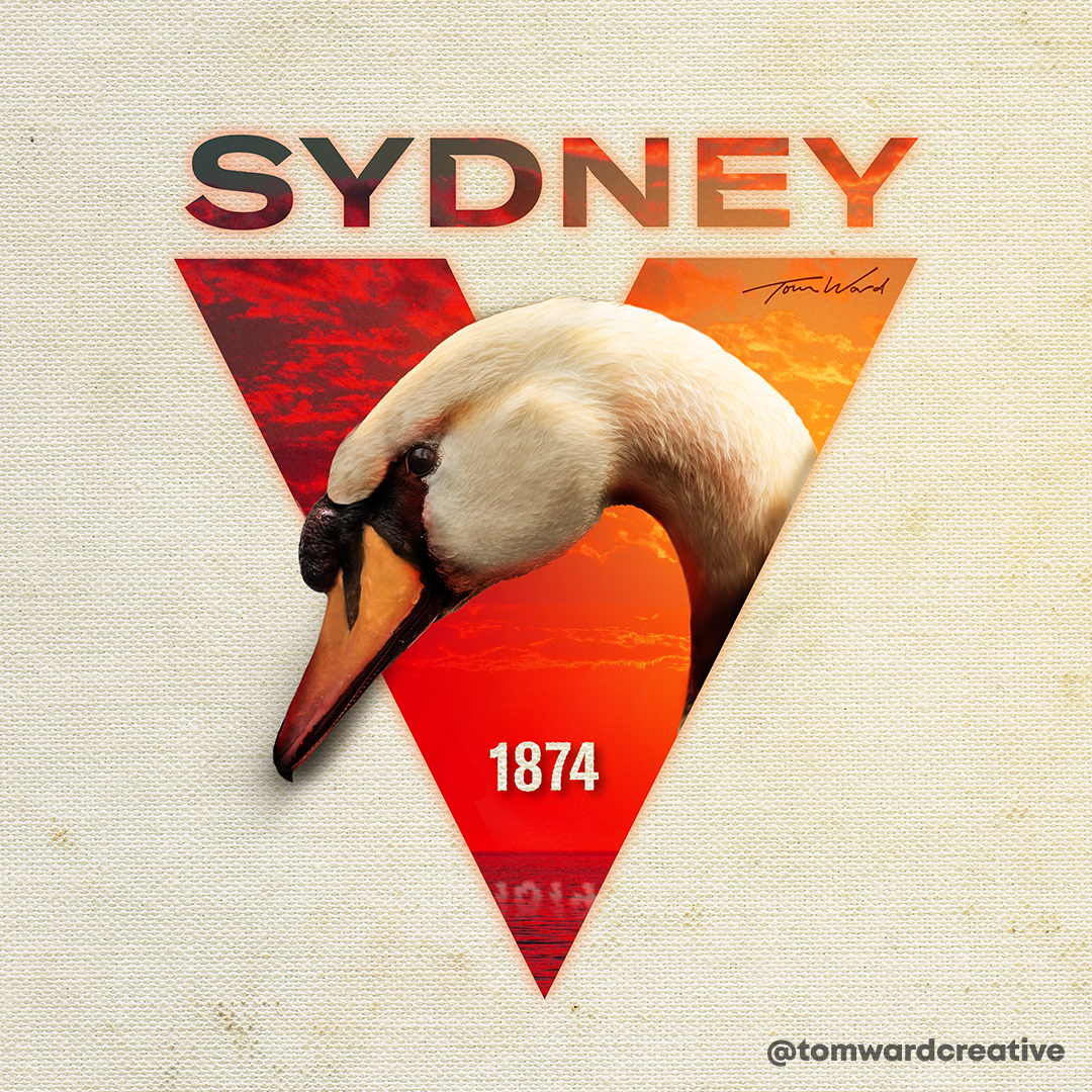 1080x1080 Realistic version of the new Sydney Swans logo: AFL, Phone