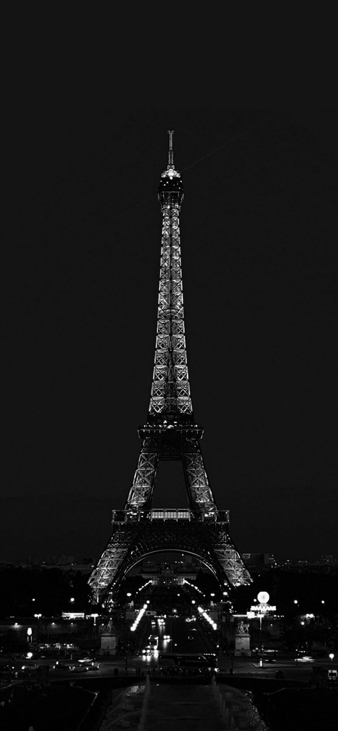 1170x2540 Paris Night France City Dark Eiffel Tower iPhone Wallpaper Free Download, Phone