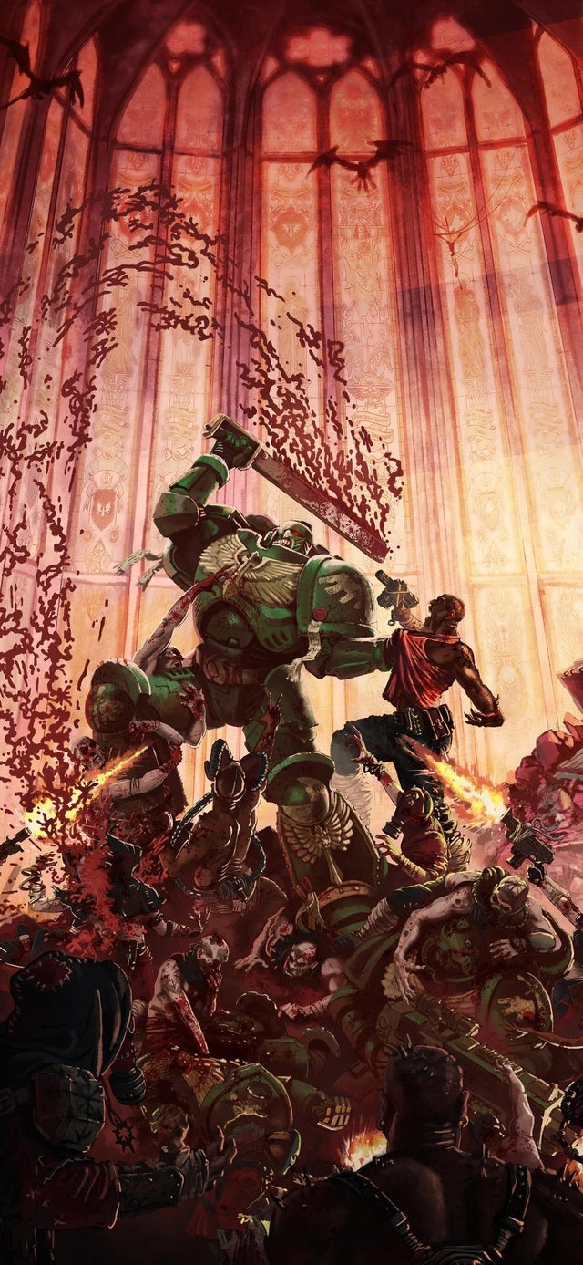 640x1390 Warhammer 40k wallpaper (by Moritz Bludau) [1265x2742], Phone