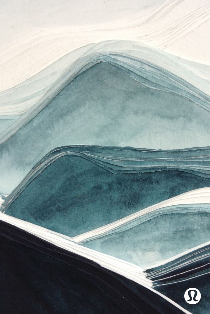 740x1100 From the lululemon Into the Wilderness collection, this is Seascape Hues by Gabriele. Contemporary art painting, Instagram background, Watercolour inspiration, Phone