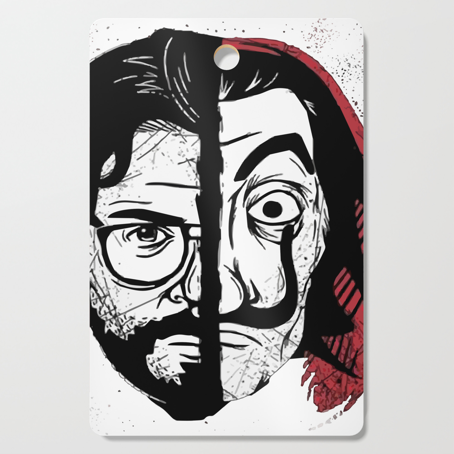 1500x1500 La casa de papel and Salvador Dali Mask Cutting Board by Ânderson Garcia, Phone