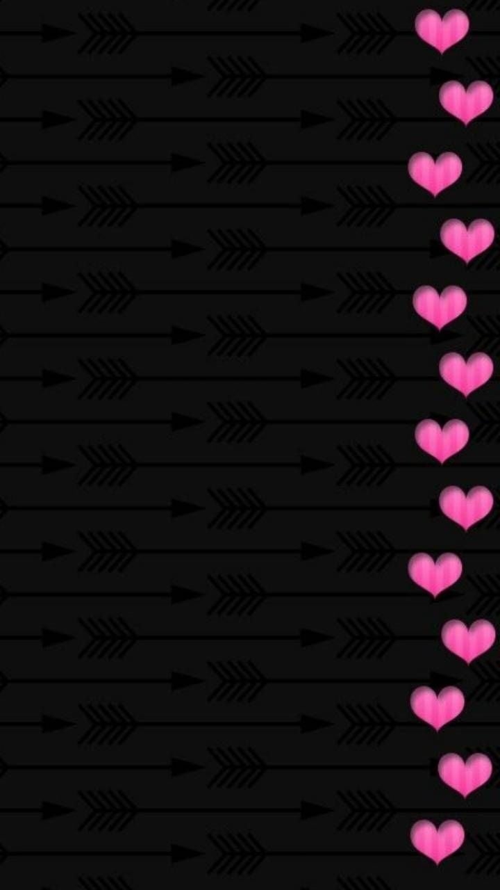 720x1280 Download Heart pattern wallpaper by societys2cent now. Browse millions of. Pink and black wallpaper, Flower phone wallpaper, Heart wallpaper, Phone