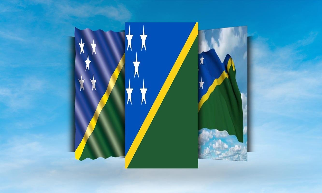 1340x800 Solomon Islands Flag Wallpaper for Android, Desktop