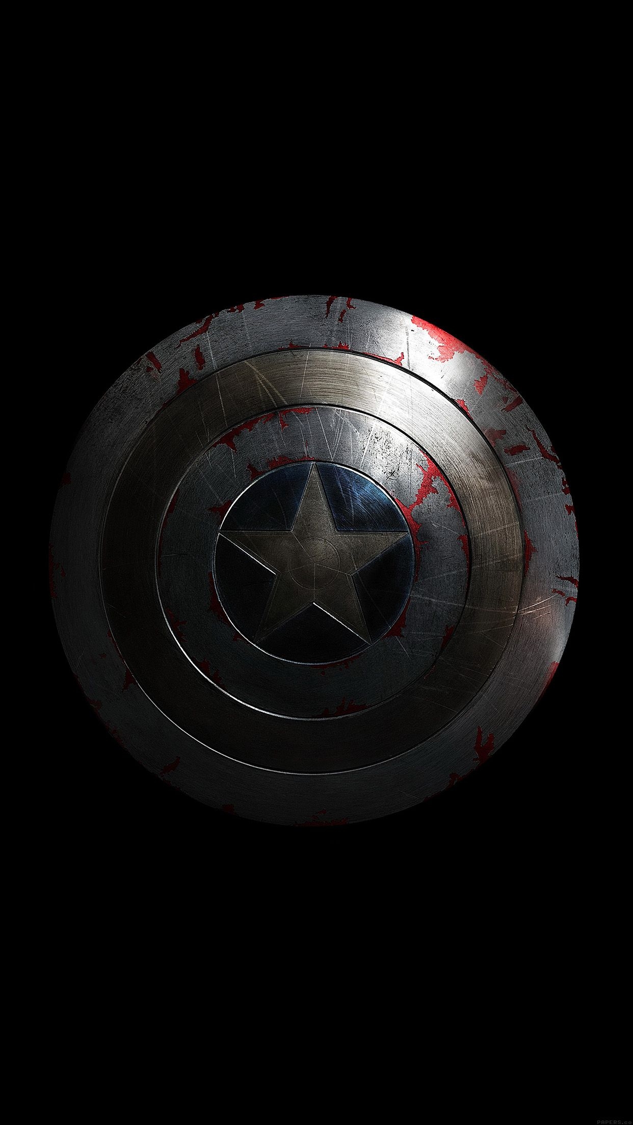 1250x2210 Captain America Avengers Hero Sheild Small Dark Wallpaper, Phone