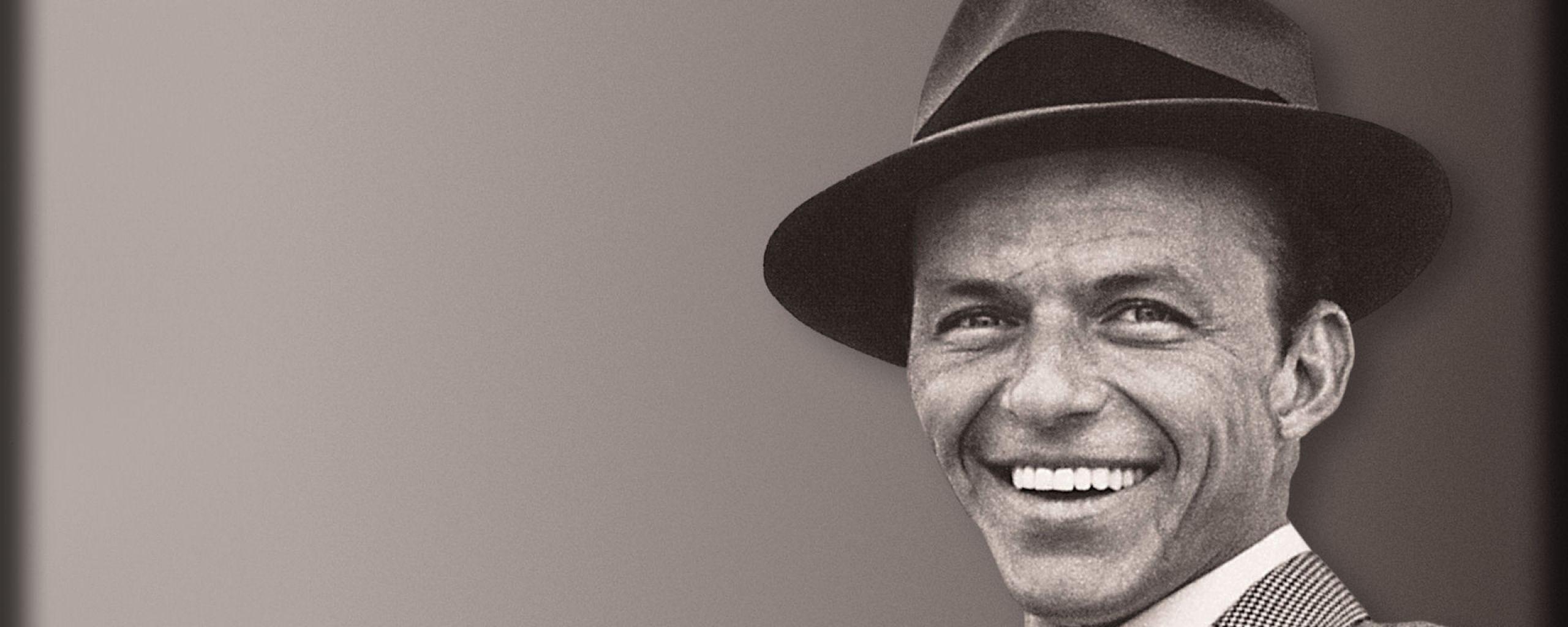 2560x1030 Download Wallpaper  Frank sinatra, Smile, Suit, Hat, Face, Dual Screen