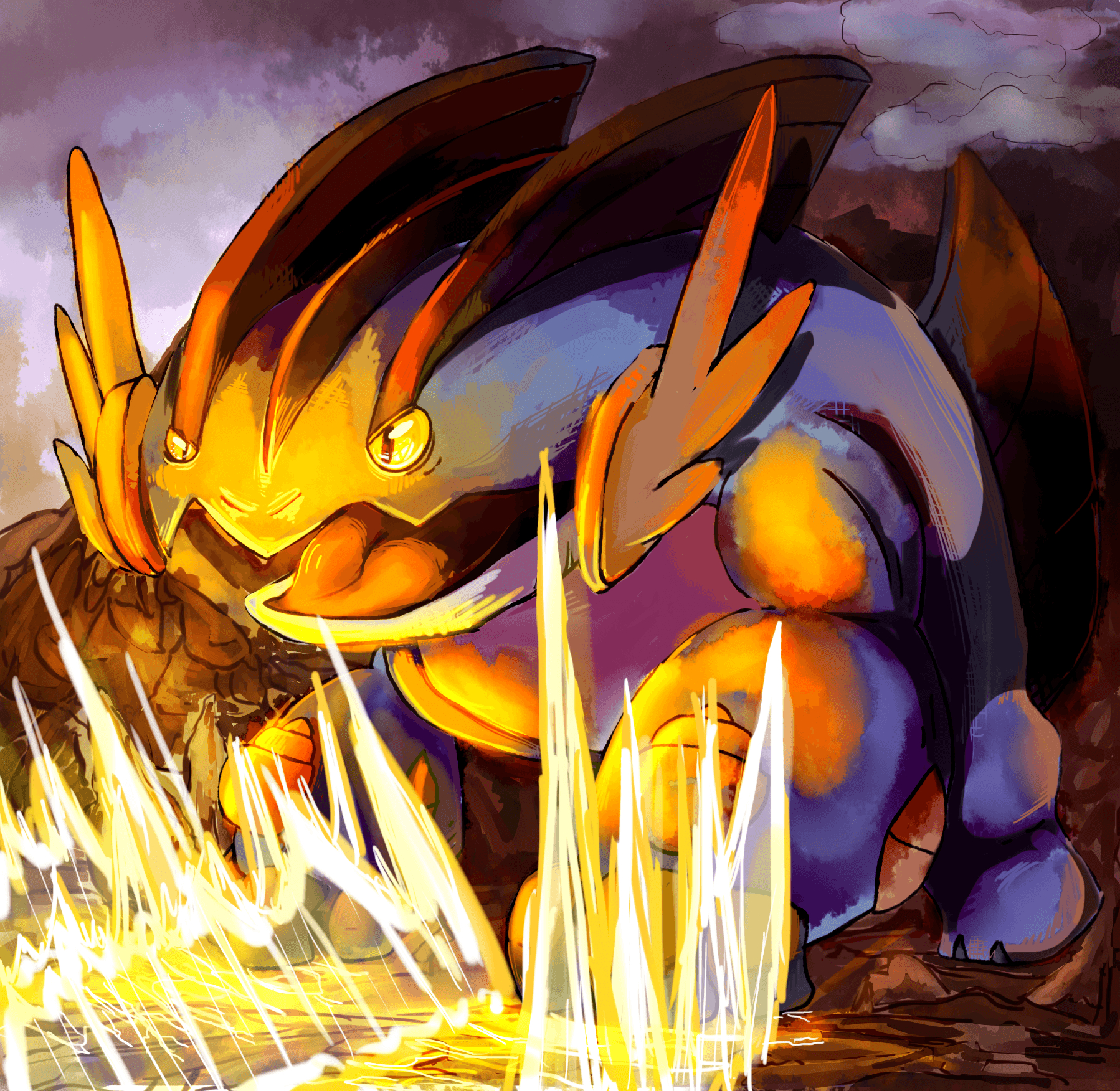 1800x1760 Mega Swampert Attacks, Desktop