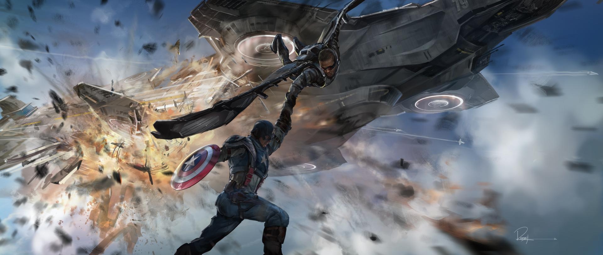 1920x820 Captain America: The Winter Soldier' Concept Art, Dual Screen