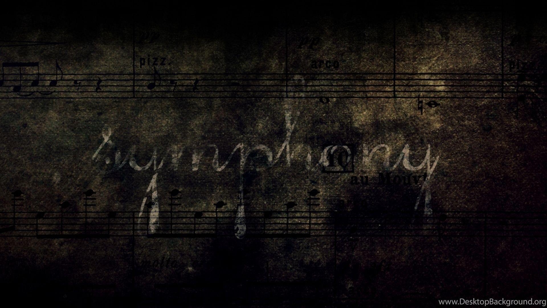 1920x1080 Download Wallpaper  Notes, Symphony, Grunge, Lettering, Desktop