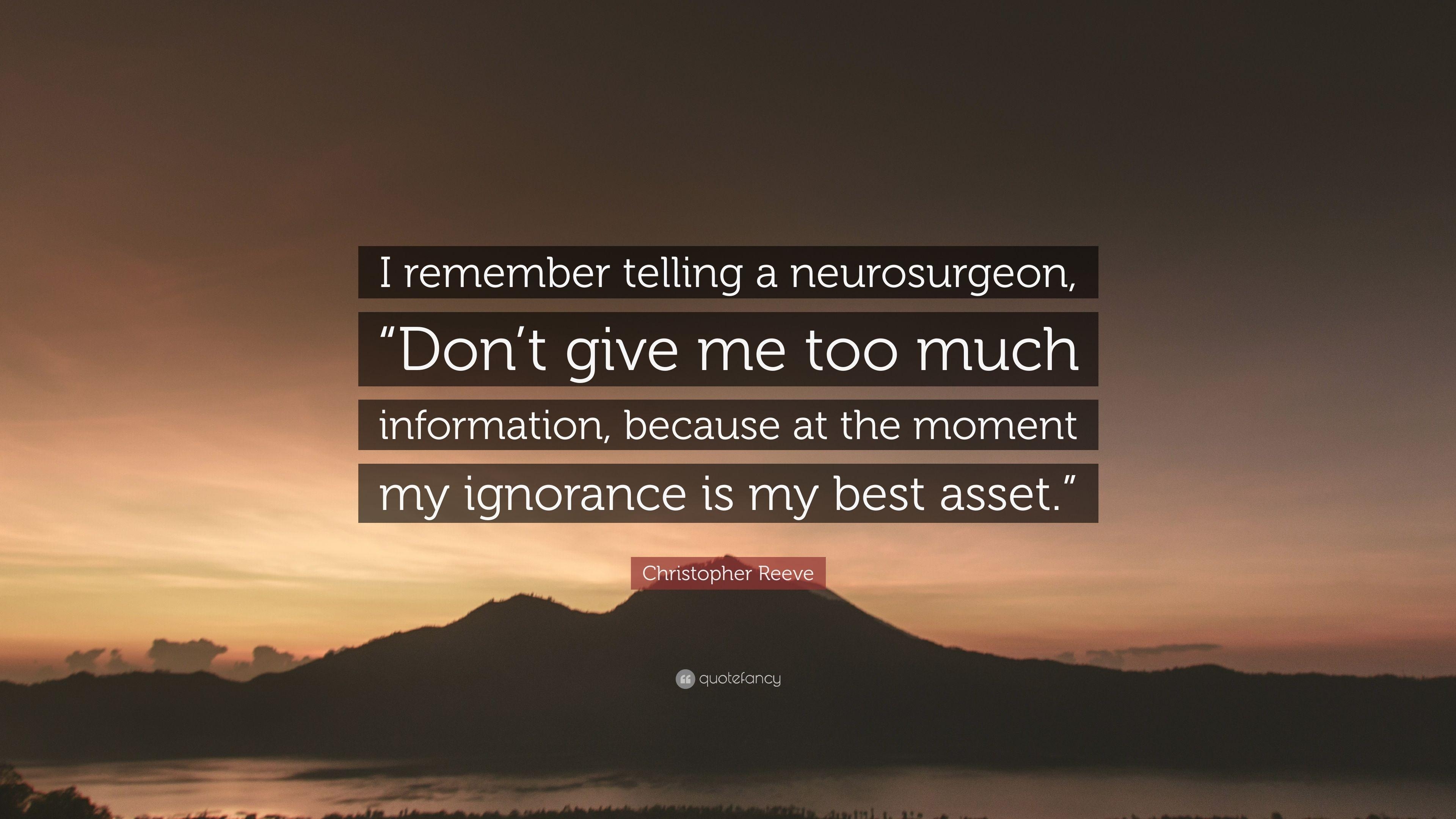 3840x2160 Christopher Reeve Quote: “I remember telling a neurosurgeon, “Don't, Desktop