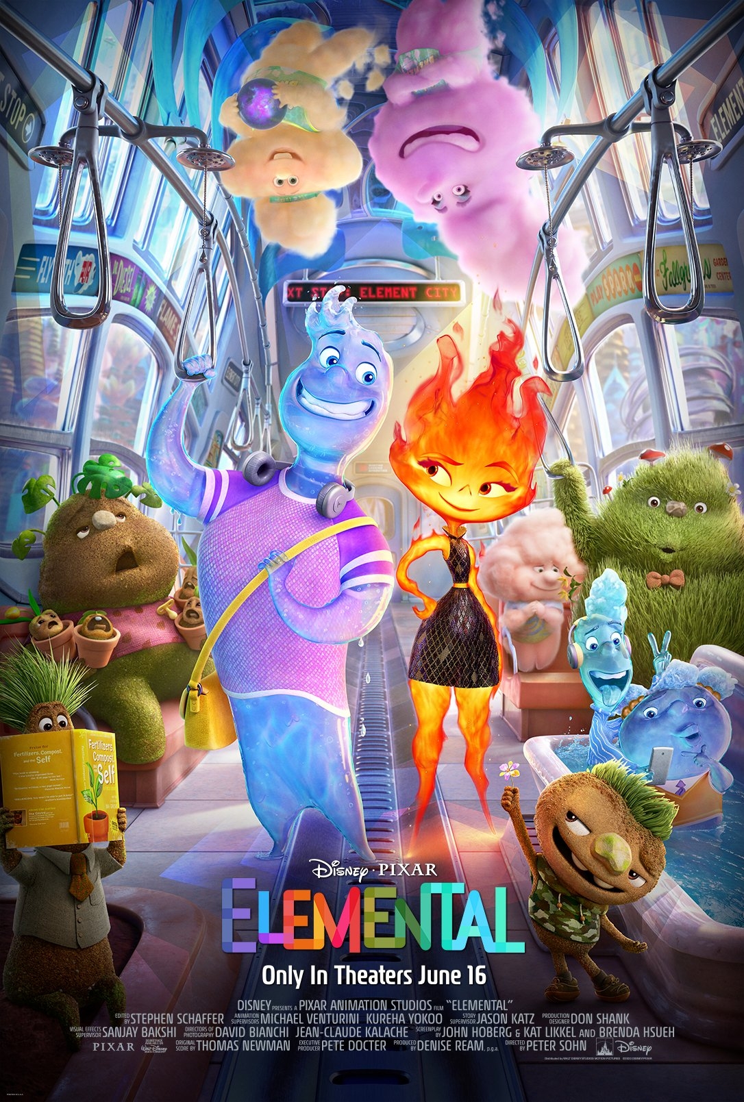 1090x1610 New official poster for Pixar's 'Elemental', Phone