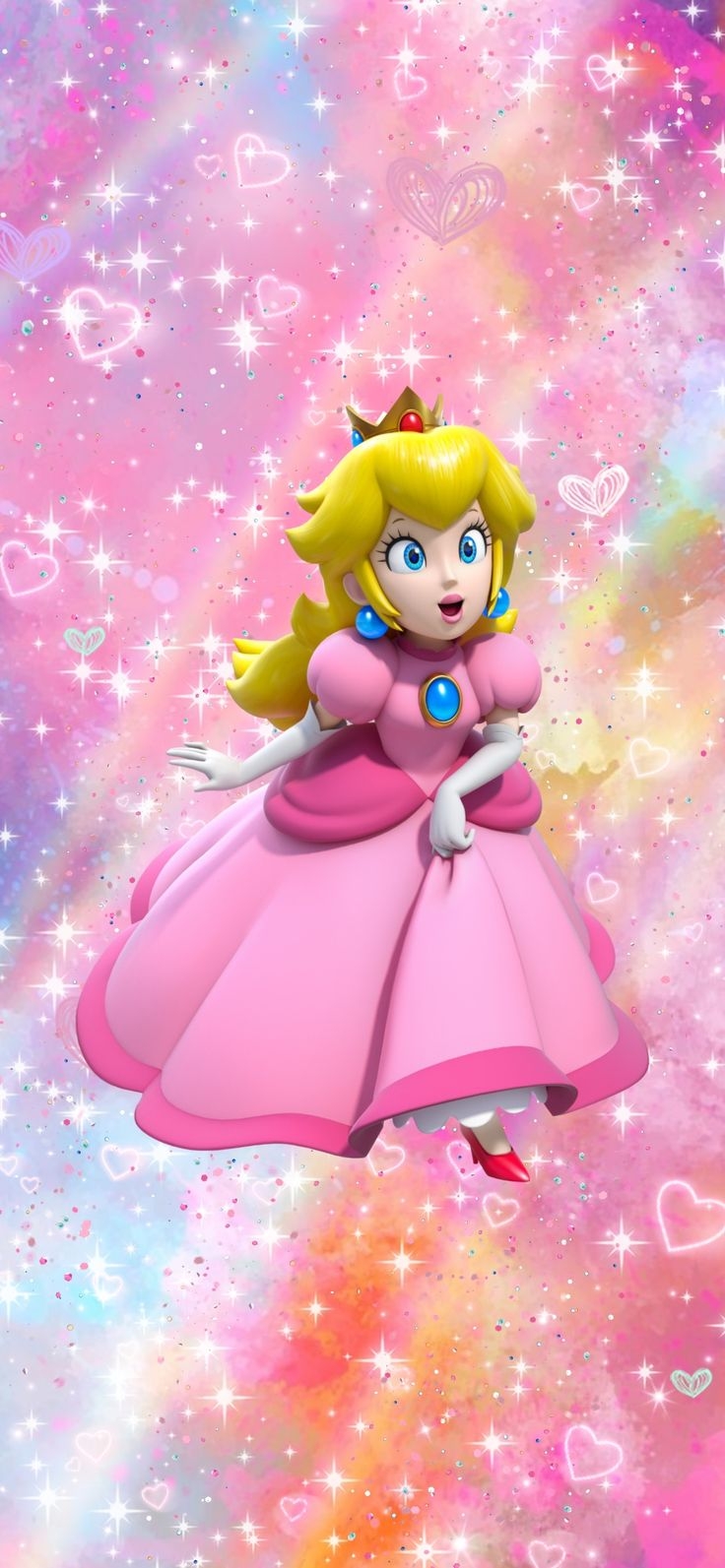 740x1600 Nintendo Princess Peach aesthetic phone background wallpaper. Nintendo princess, Super princess peach, Princess peach, Phone