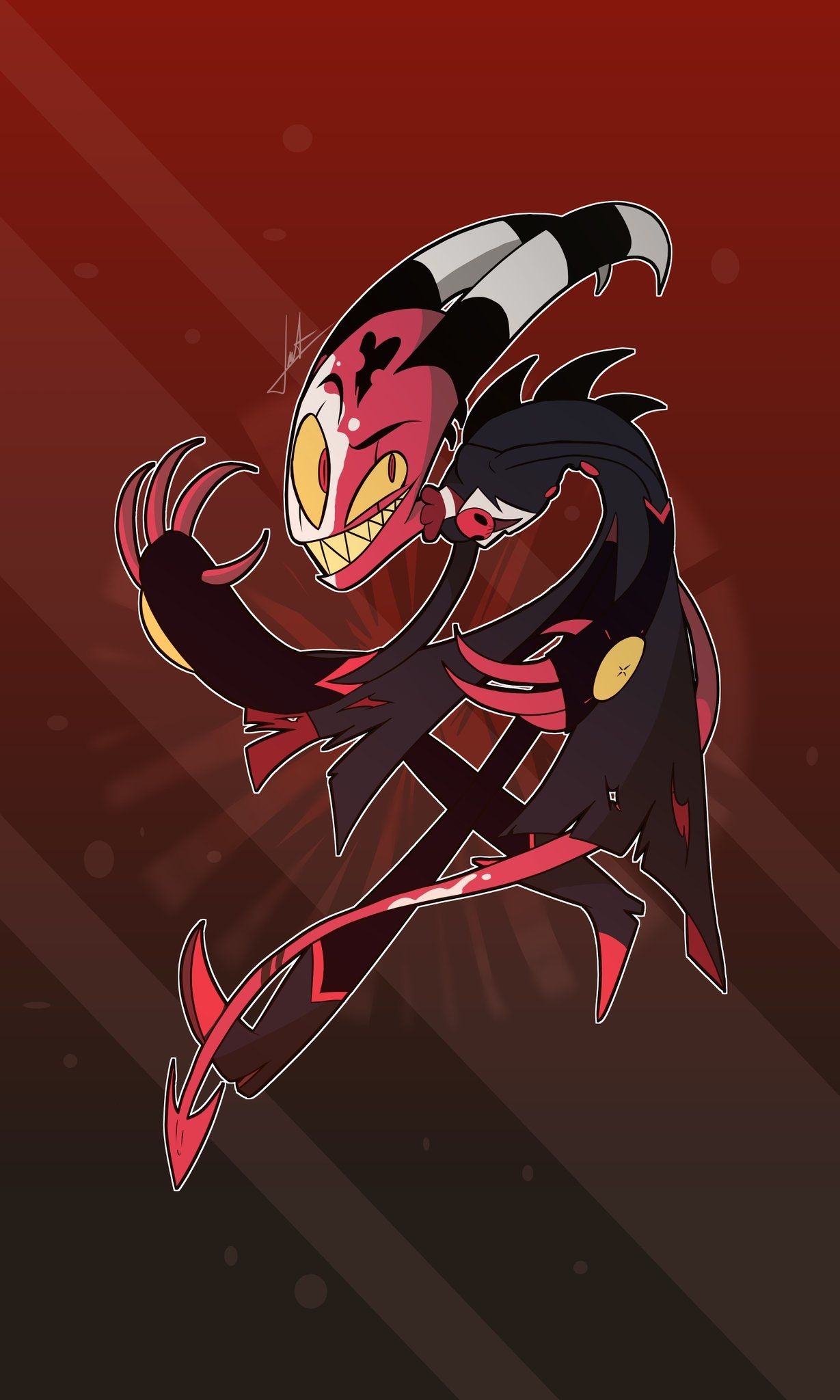 1230x2050 novahee bro asked me to make a wallpaper of # blitzo #helluvaboss, Phone