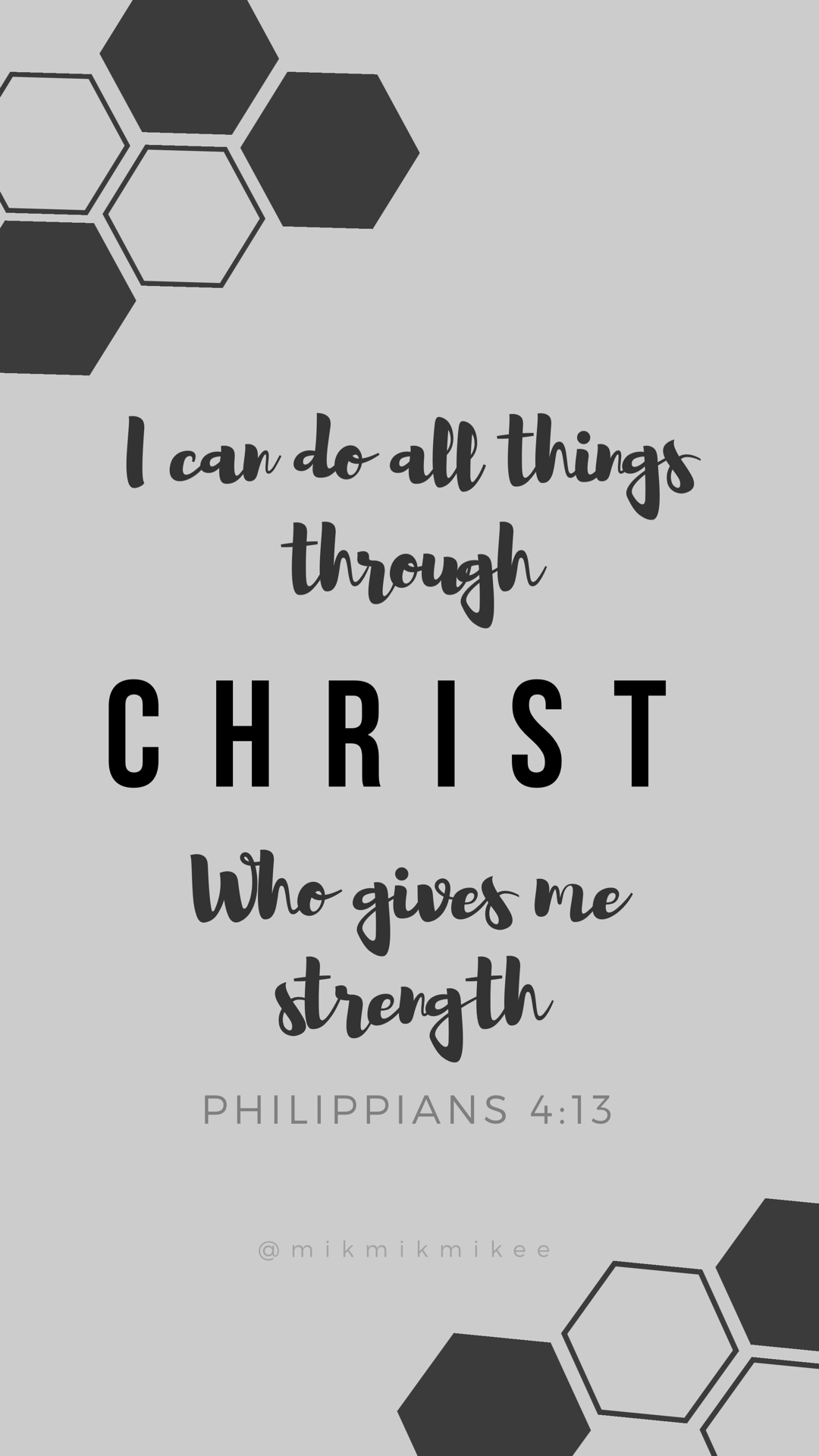 1080x1920 I can do all things through Christ who gives me strength, Phone