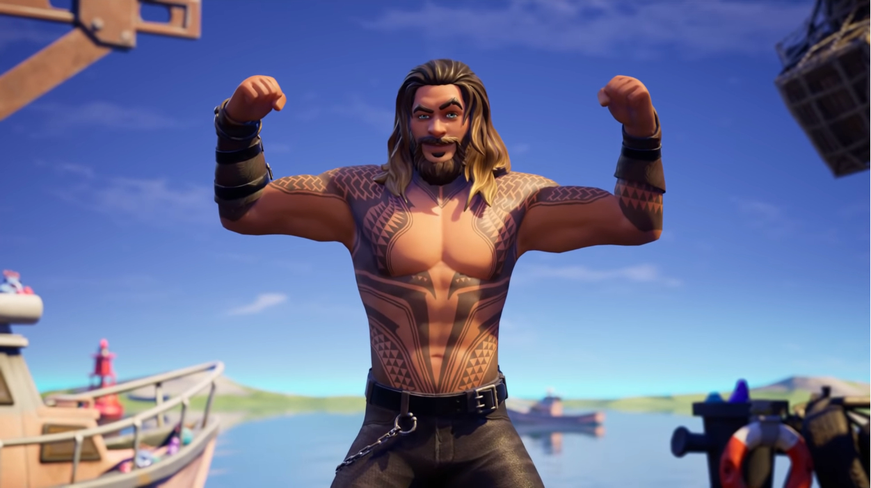 1260x710 Aquaman Fortnite wallpaper, Desktop