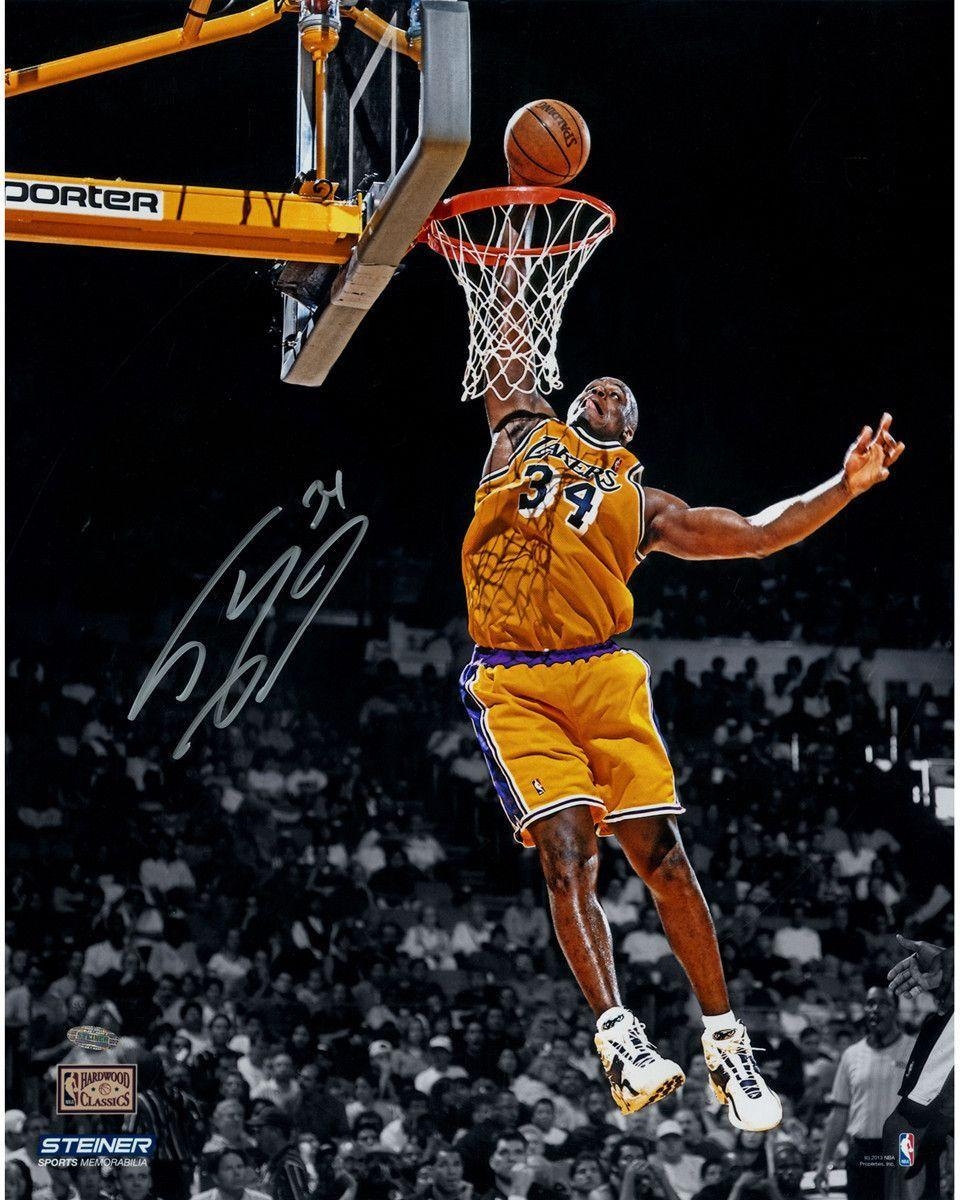 960x1200 Shaquille O'Neal signed Lakers Dunk in Gold 16x20 Photo. Products, Phone