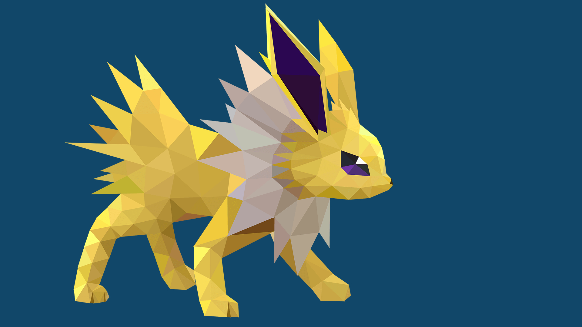 1920x1080 Low Poly Jolteon By Pikachu Hat, Desktop