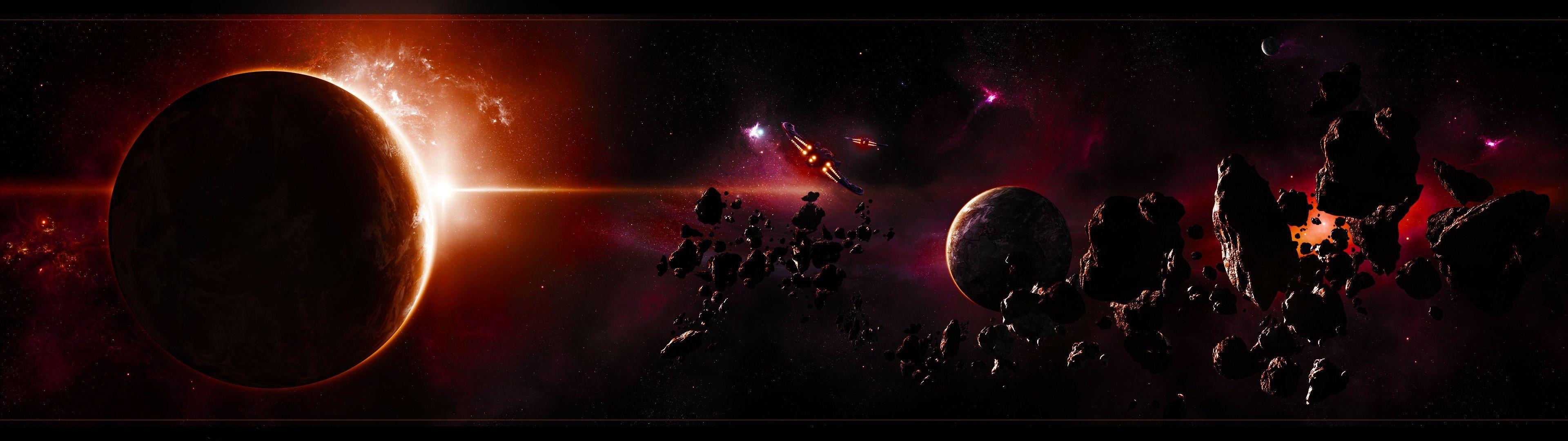 3840x1080 Wallpaper Space, Dual Screen