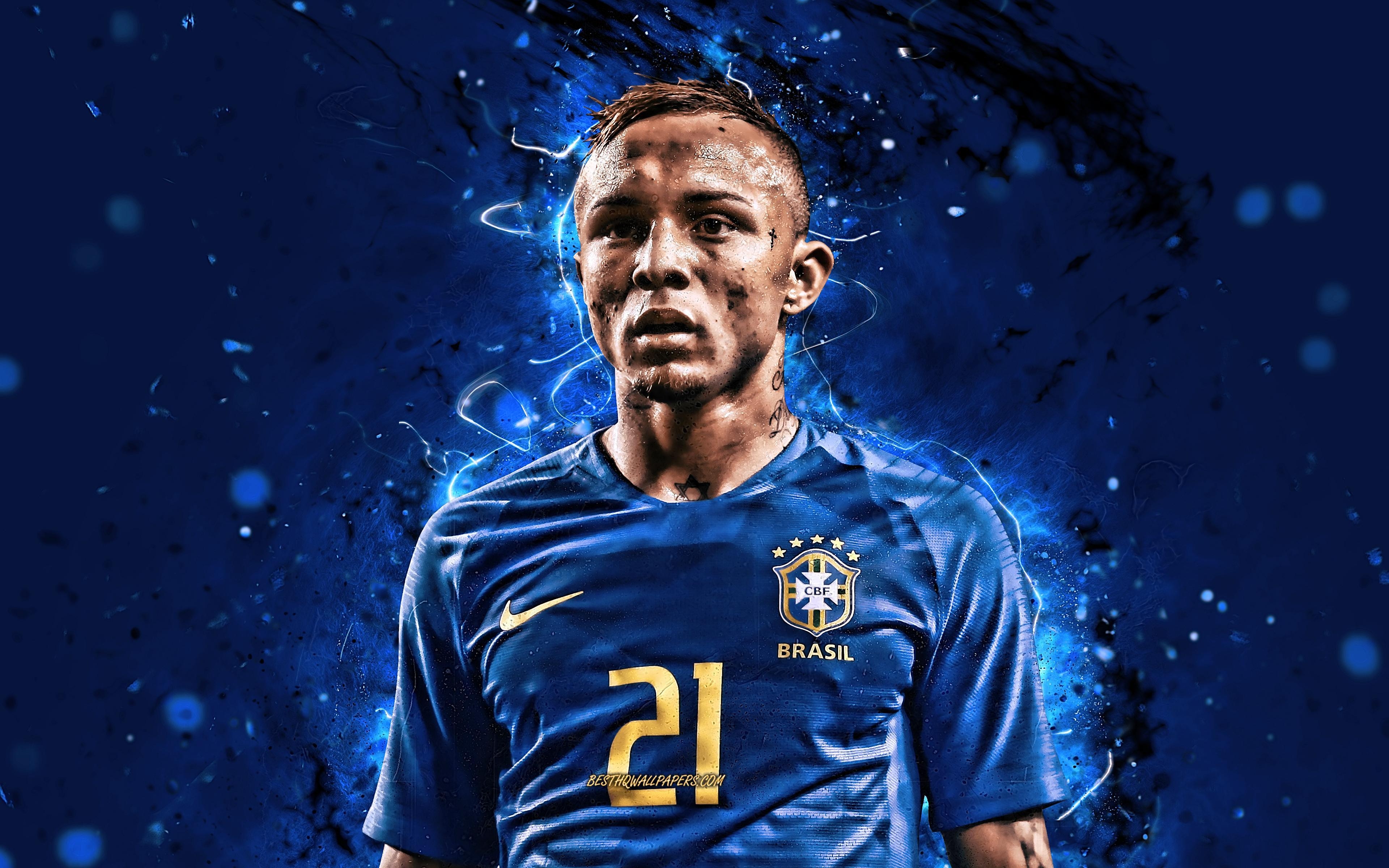 3840x2400 Download wallpaper 4k, Everton, blue uniform, Brazil, Desktop