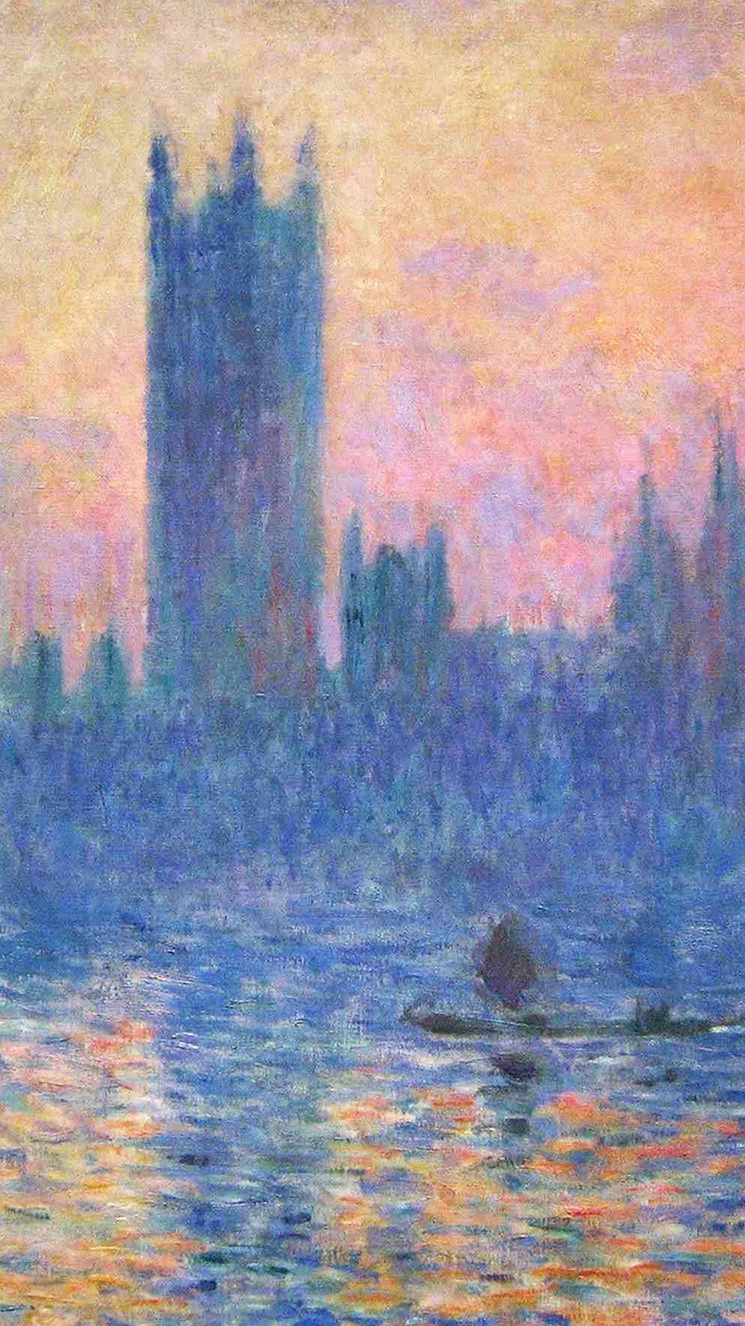 1080x1920 Claude Monet Classic Painting Art Sunset Pattern iPhone 6 Wallpaper Download. iPhone Wallpaper, iPad wa. Painting wallpaper, Art wallpaper iphone, Art wallpaper, Phone